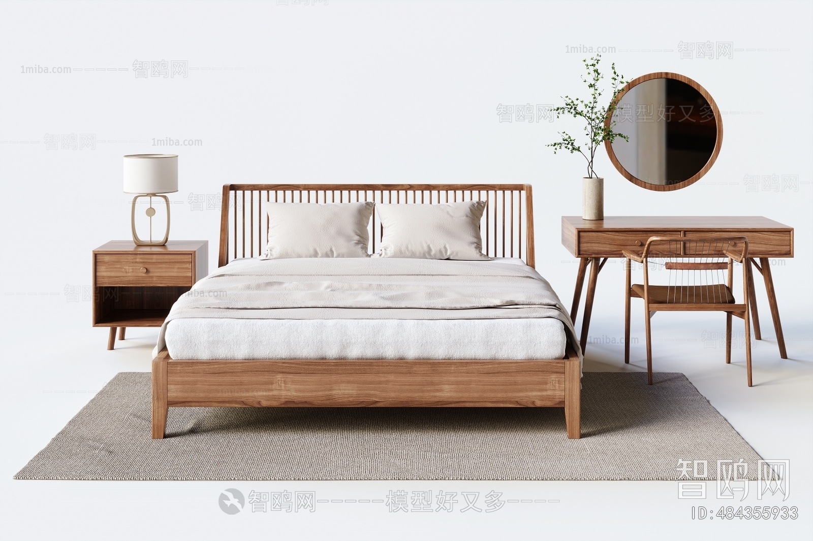 New Chinese Style Double Bed