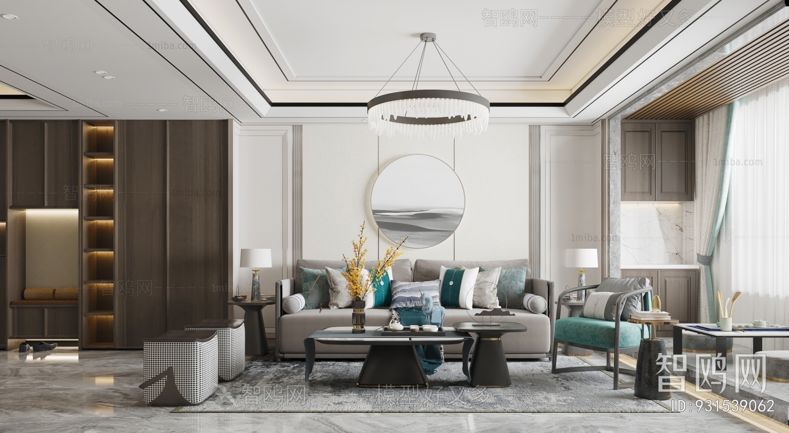 New Chinese Style A Living Room