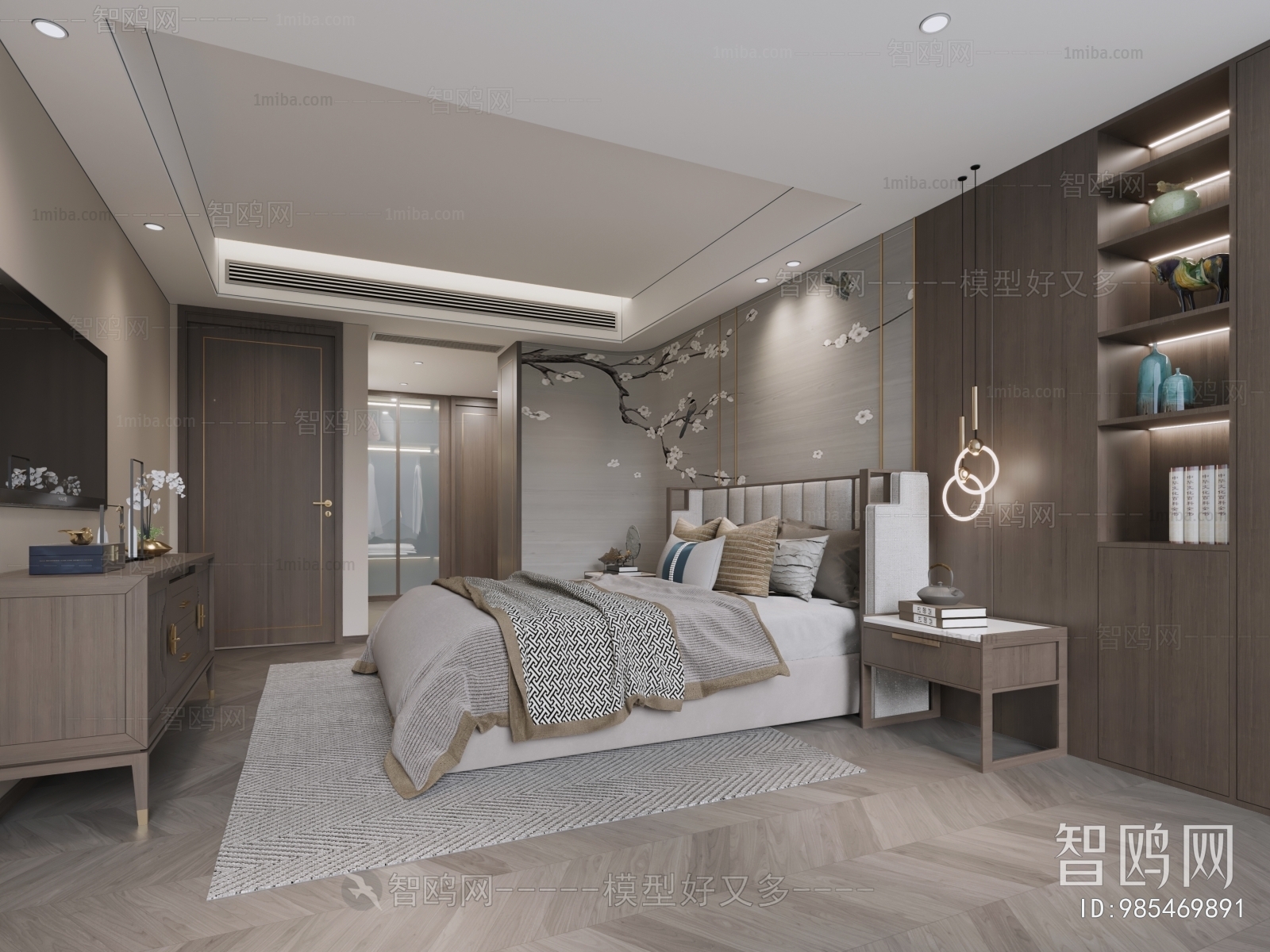 New Chinese Style Bedroom