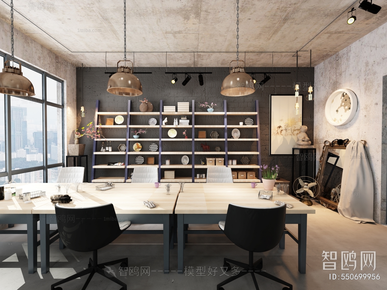 Industrial Style Staff Area