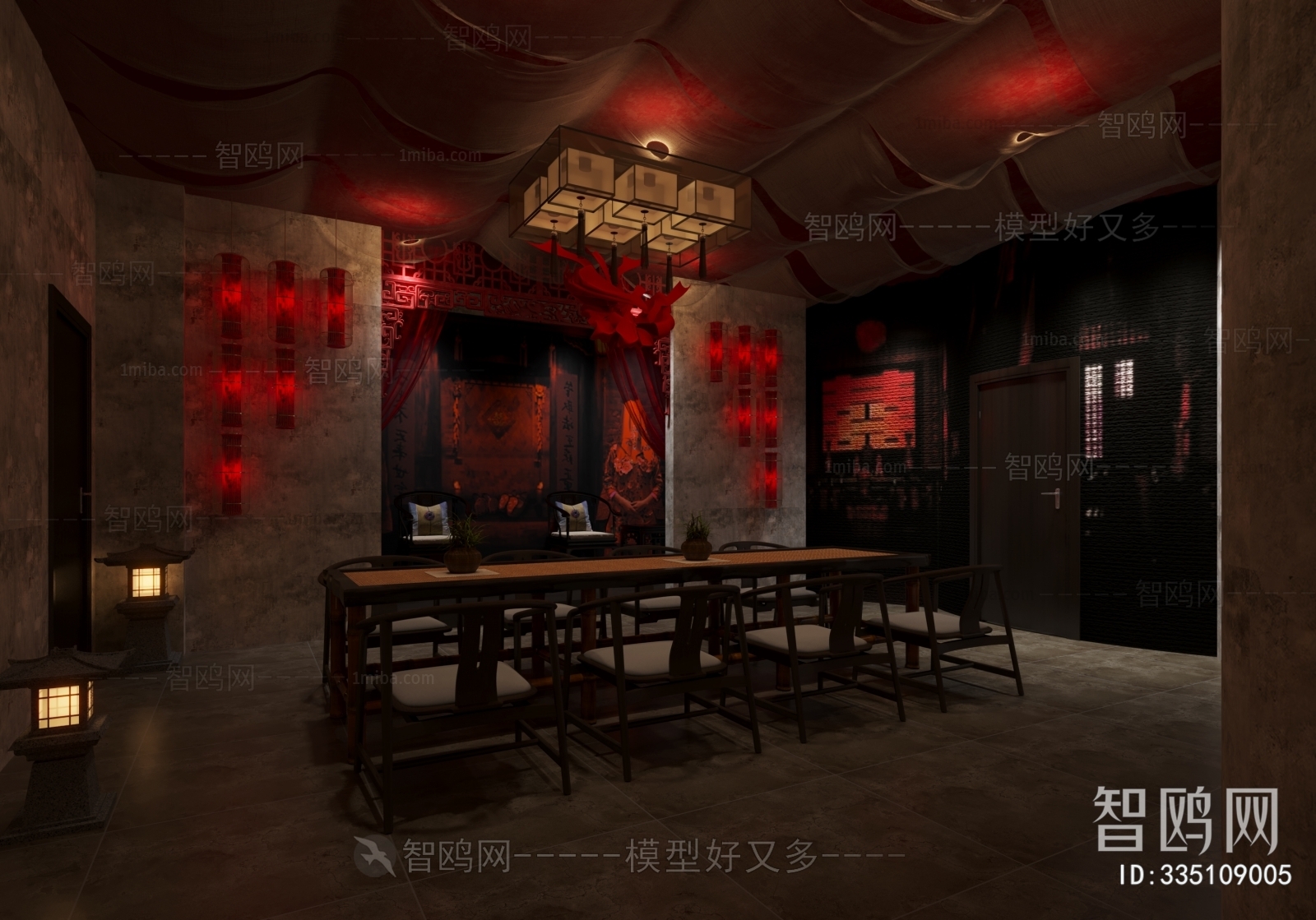 New Chinese Style Space For Entertainment