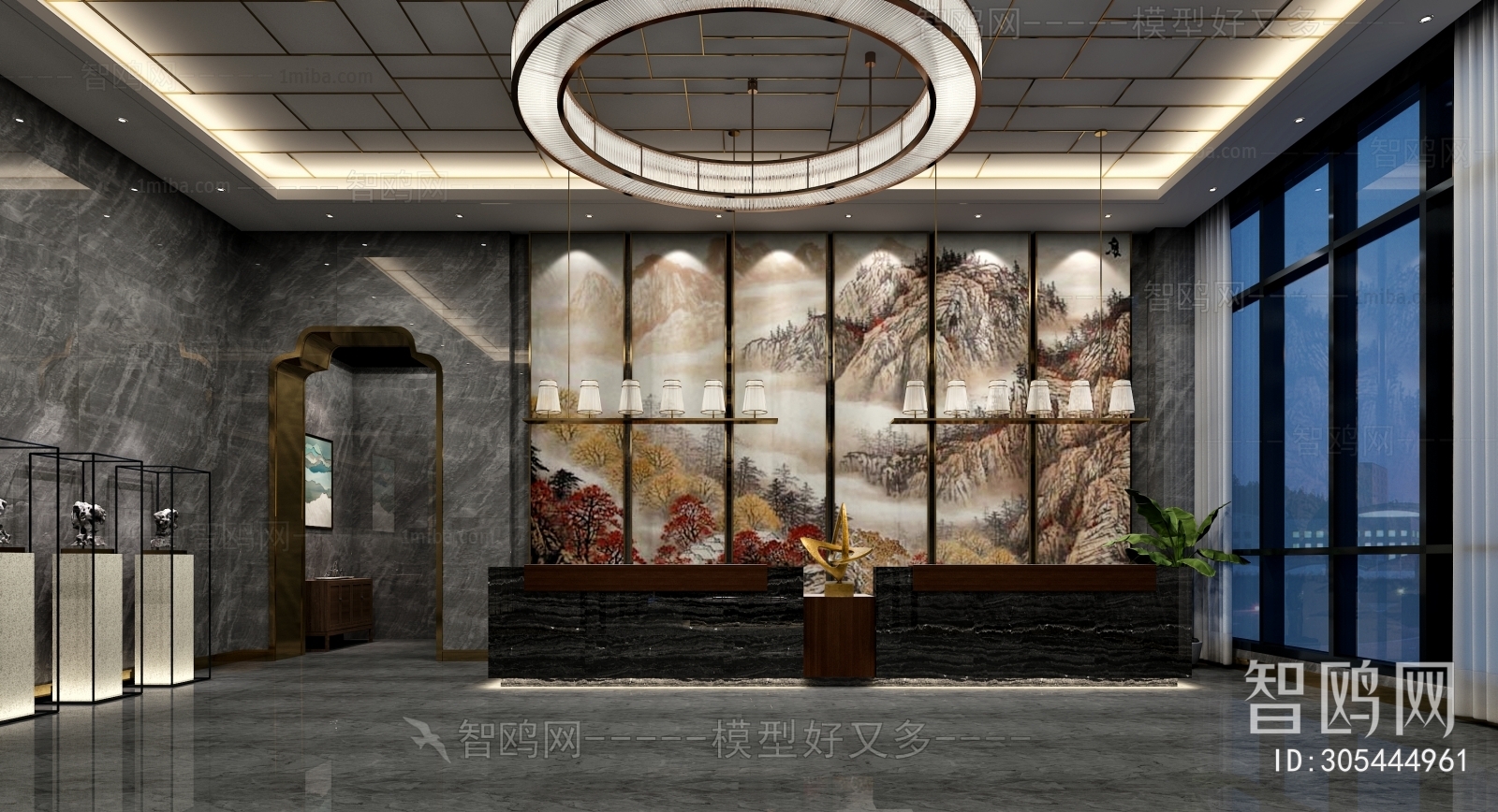 New Chinese Style Lobby Hall