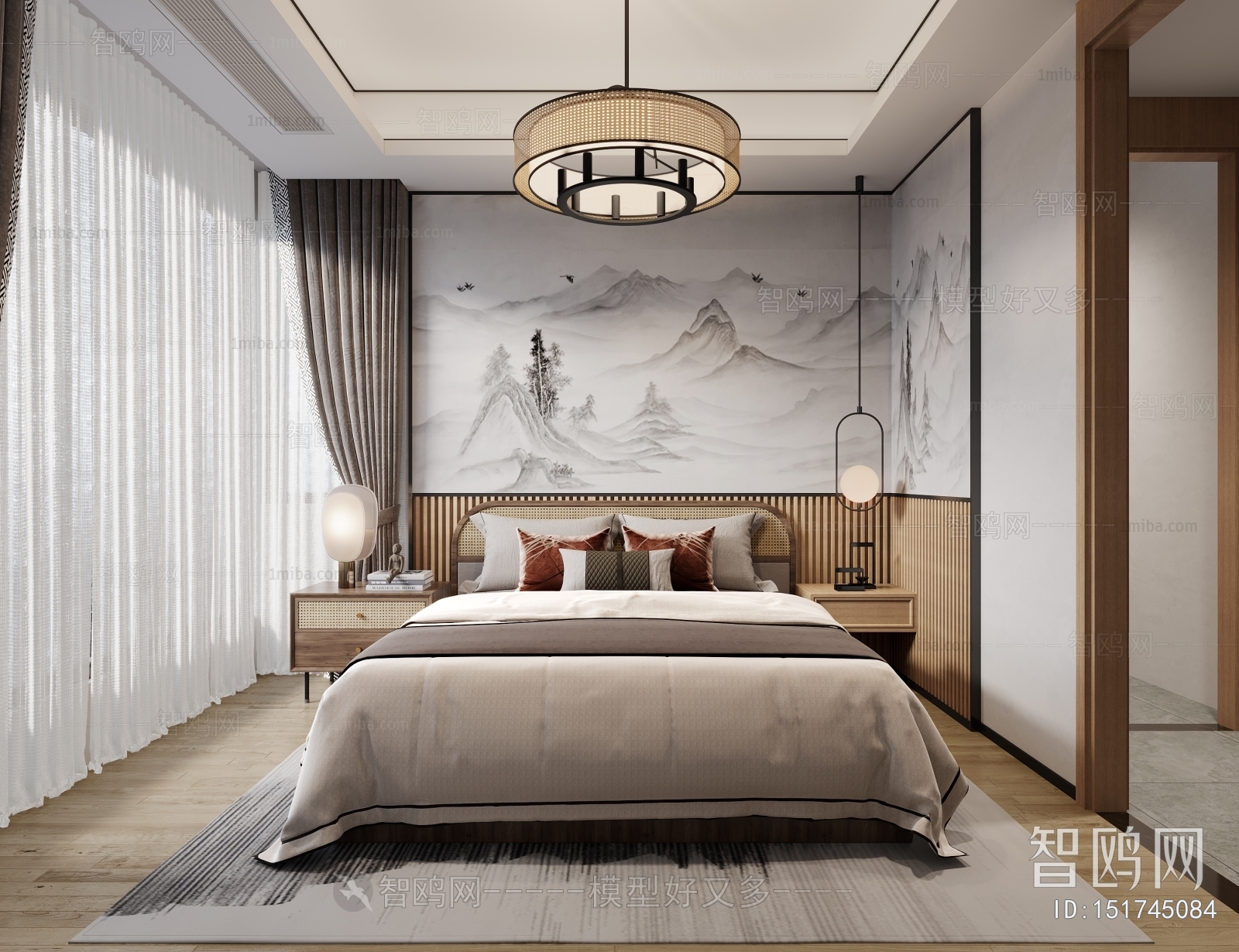 New Chinese Style Bedroom