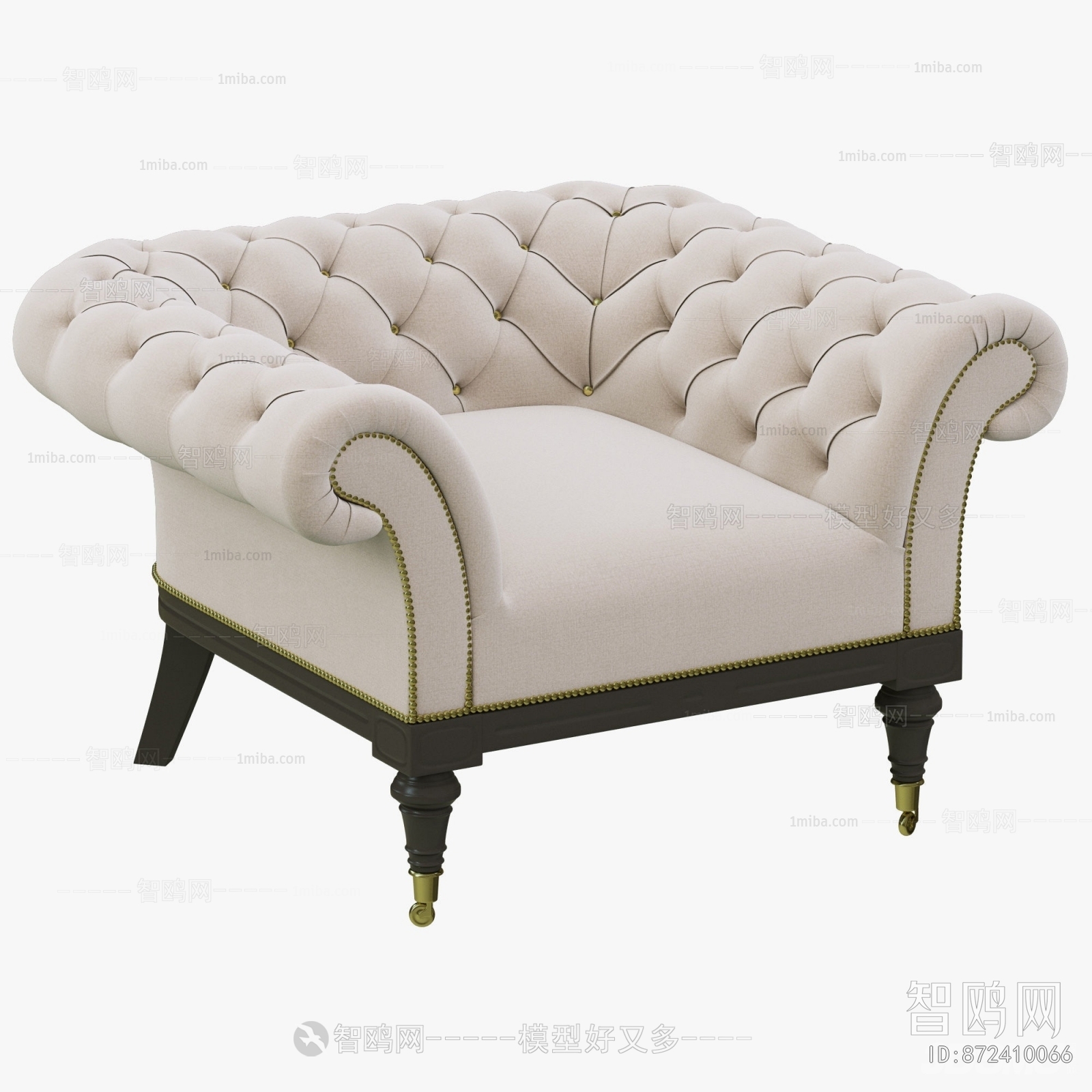 European Style Classical Style Single Sofa