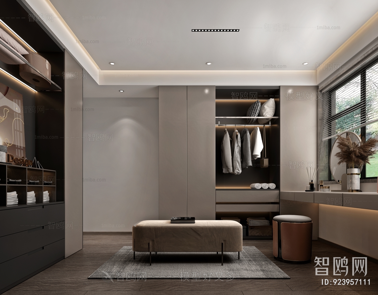 Modern Clothes Storage Area