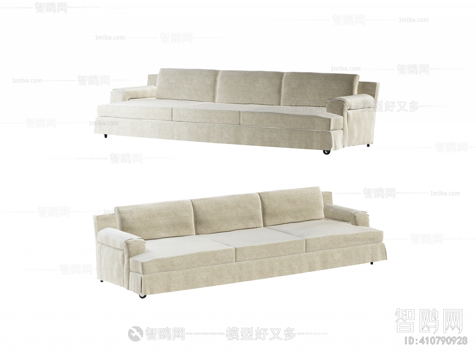 Nordic Style Three-seat Sofa