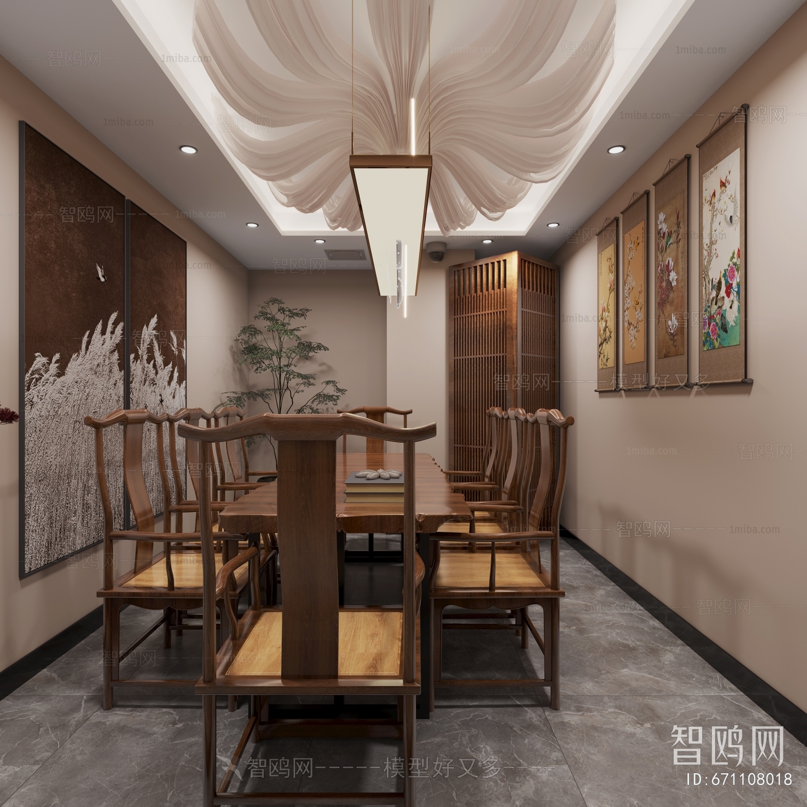 New Chinese Style Meeting Room