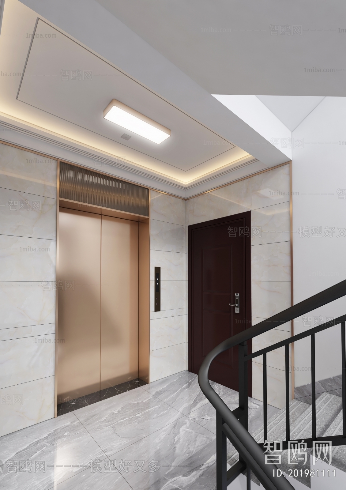 Modern Office Elevator Hall