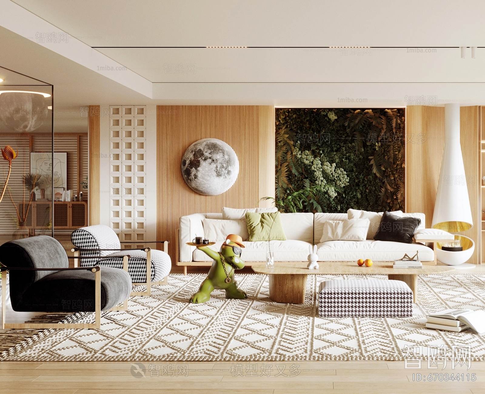 Modern Nordic Style Japanese Style A Living Room