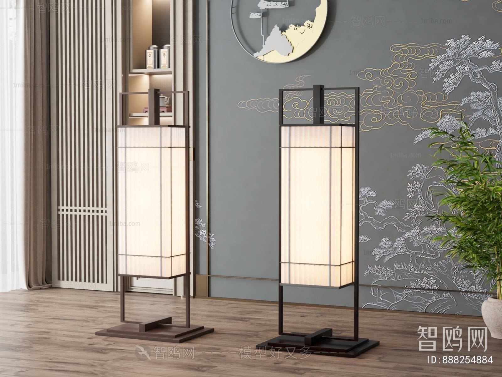 New Chinese Style Floor Lamp