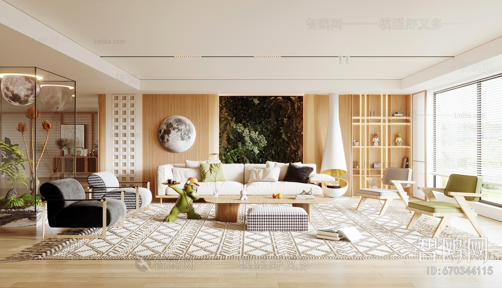 Modern Nordic Style Japanese Style A Living Room