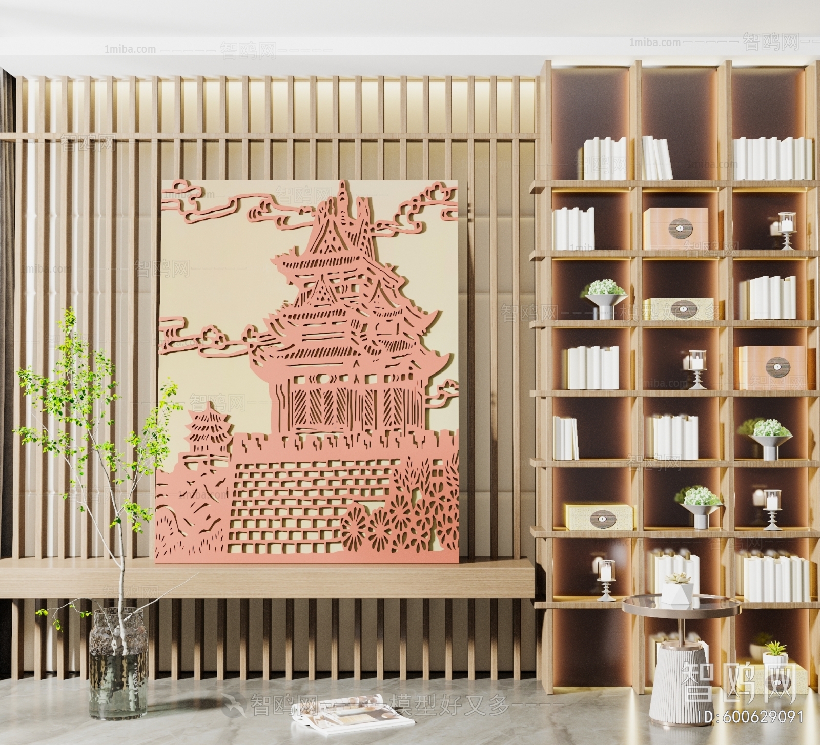 New Chinese Style Bookshelf