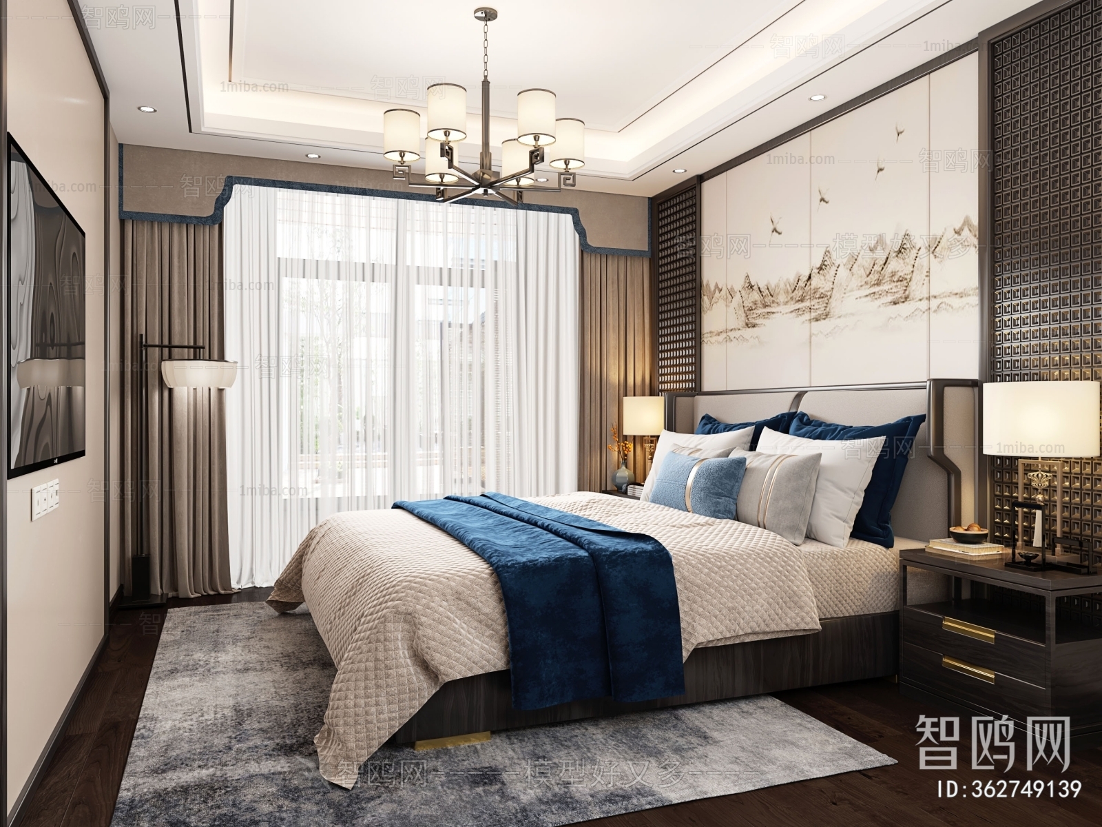 New Chinese Style Bedroom