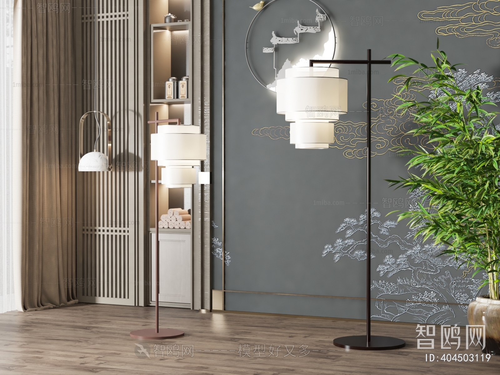 New Chinese Style Floor Lamp