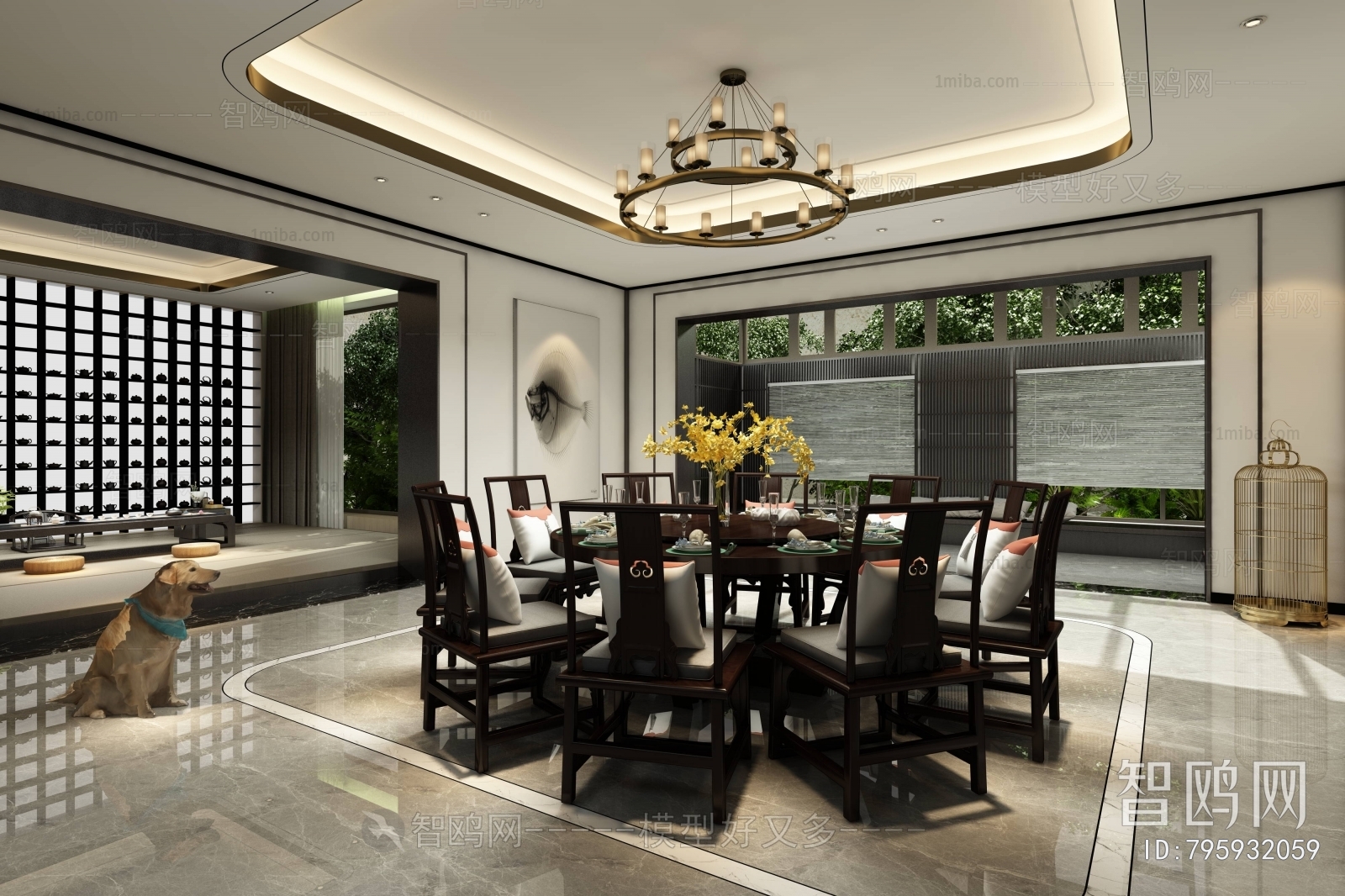 New Chinese Style Dining Room