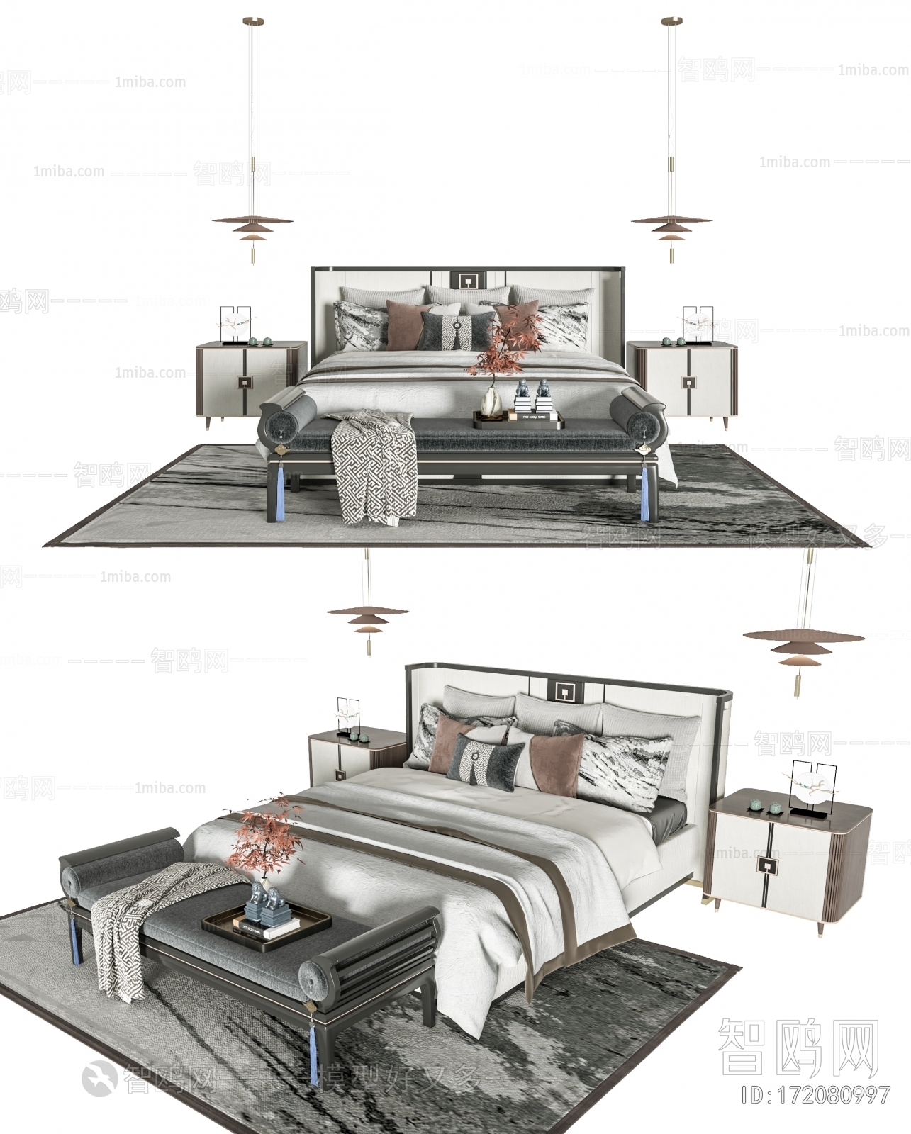 New Chinese Style Double Bed