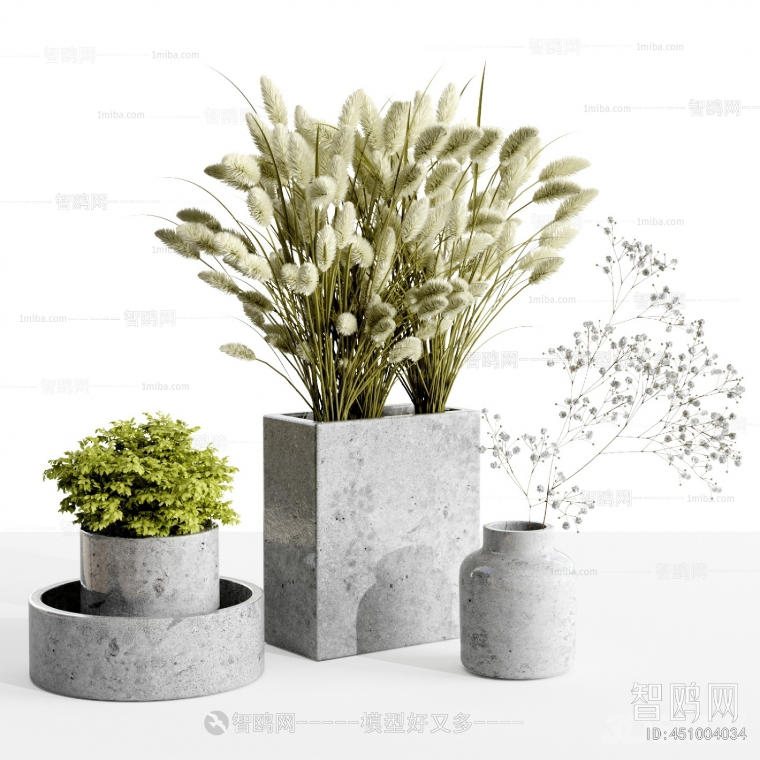 Modern Potted Green Plant