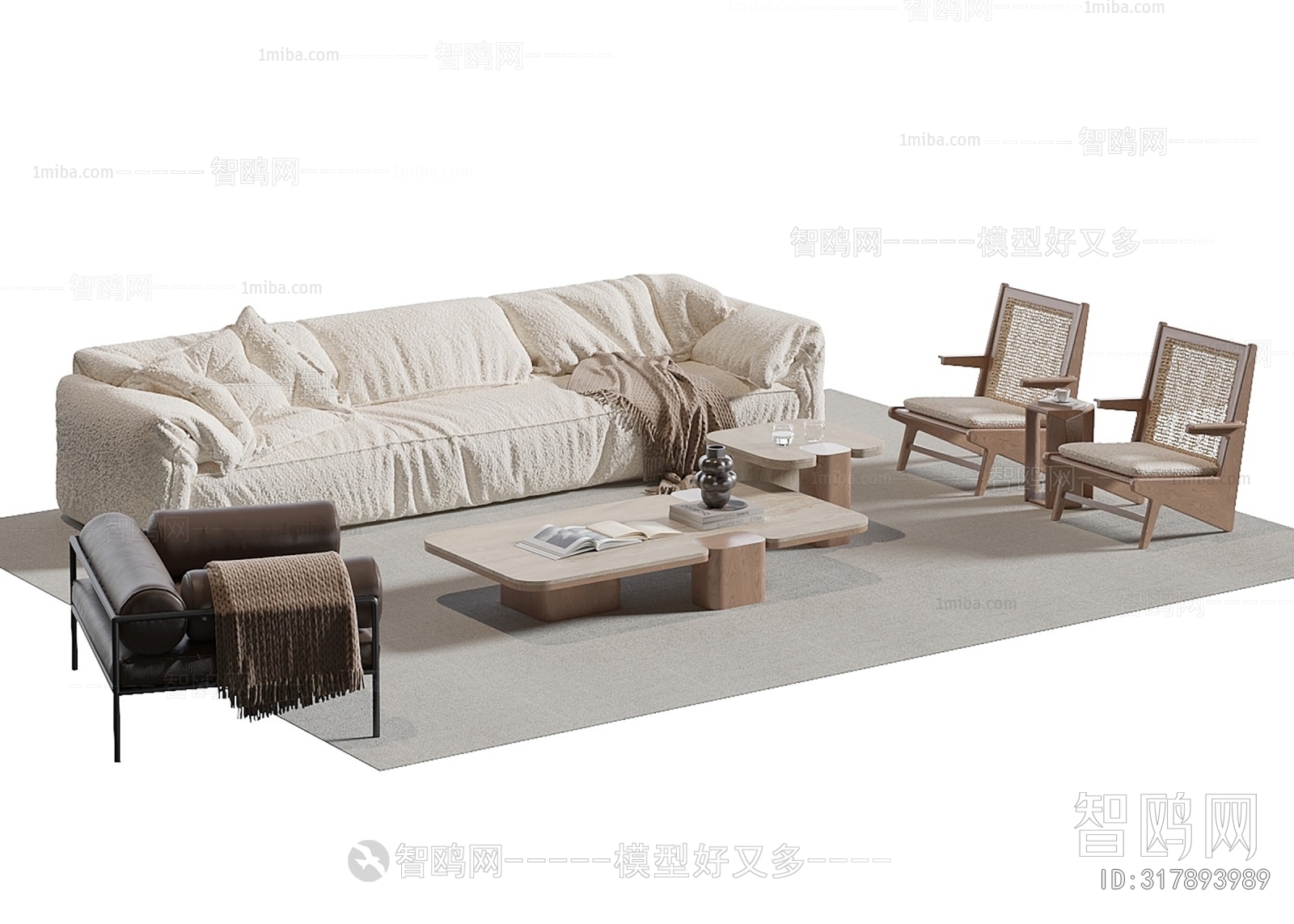 Wabi-sabi Style Sofa Combination