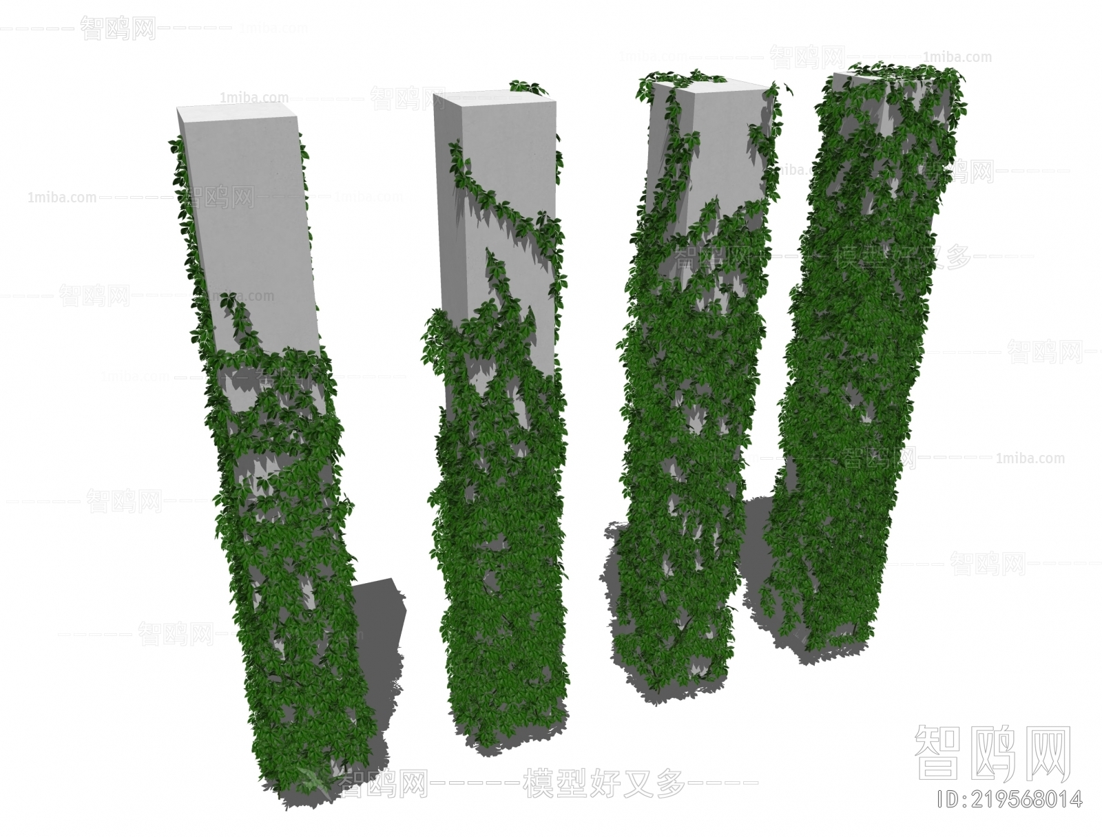 现代蔓藤绿植柱