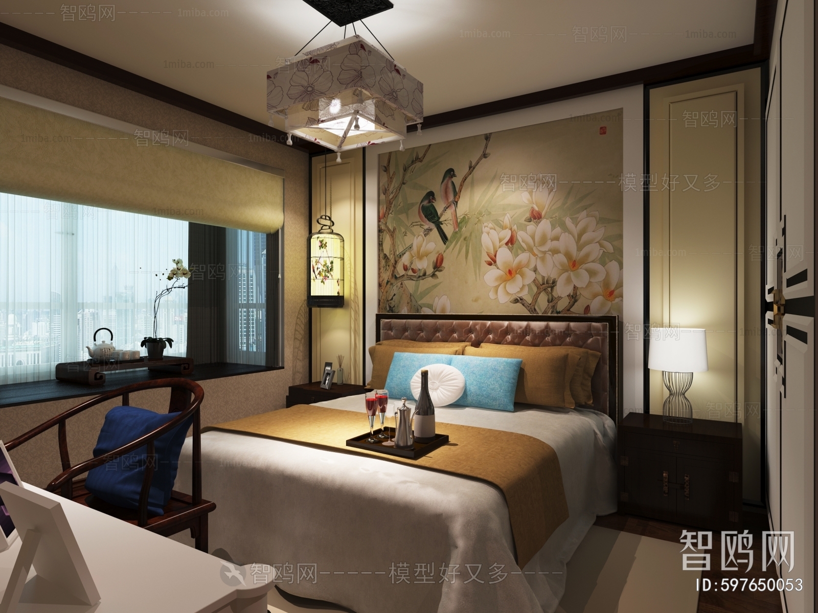 New Chinese Style Bedroom