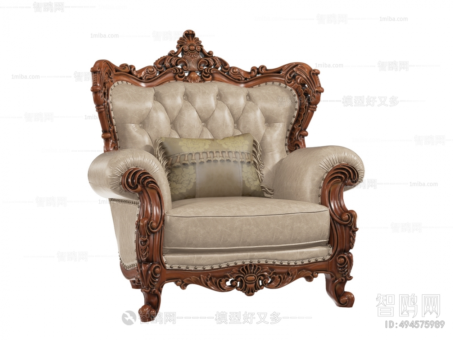 European Style Classical Style Single Sofa