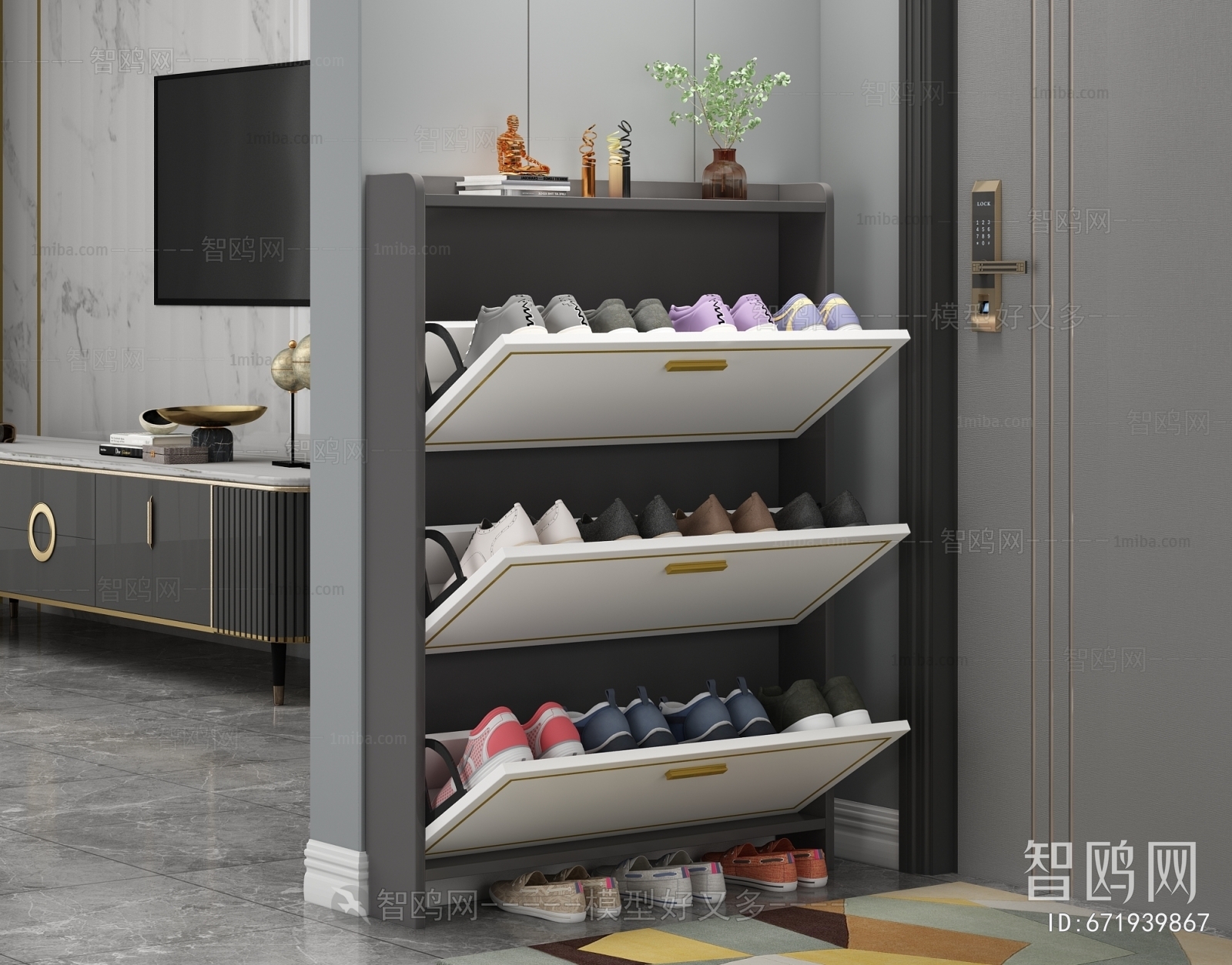 Modern Shoe Cabinet