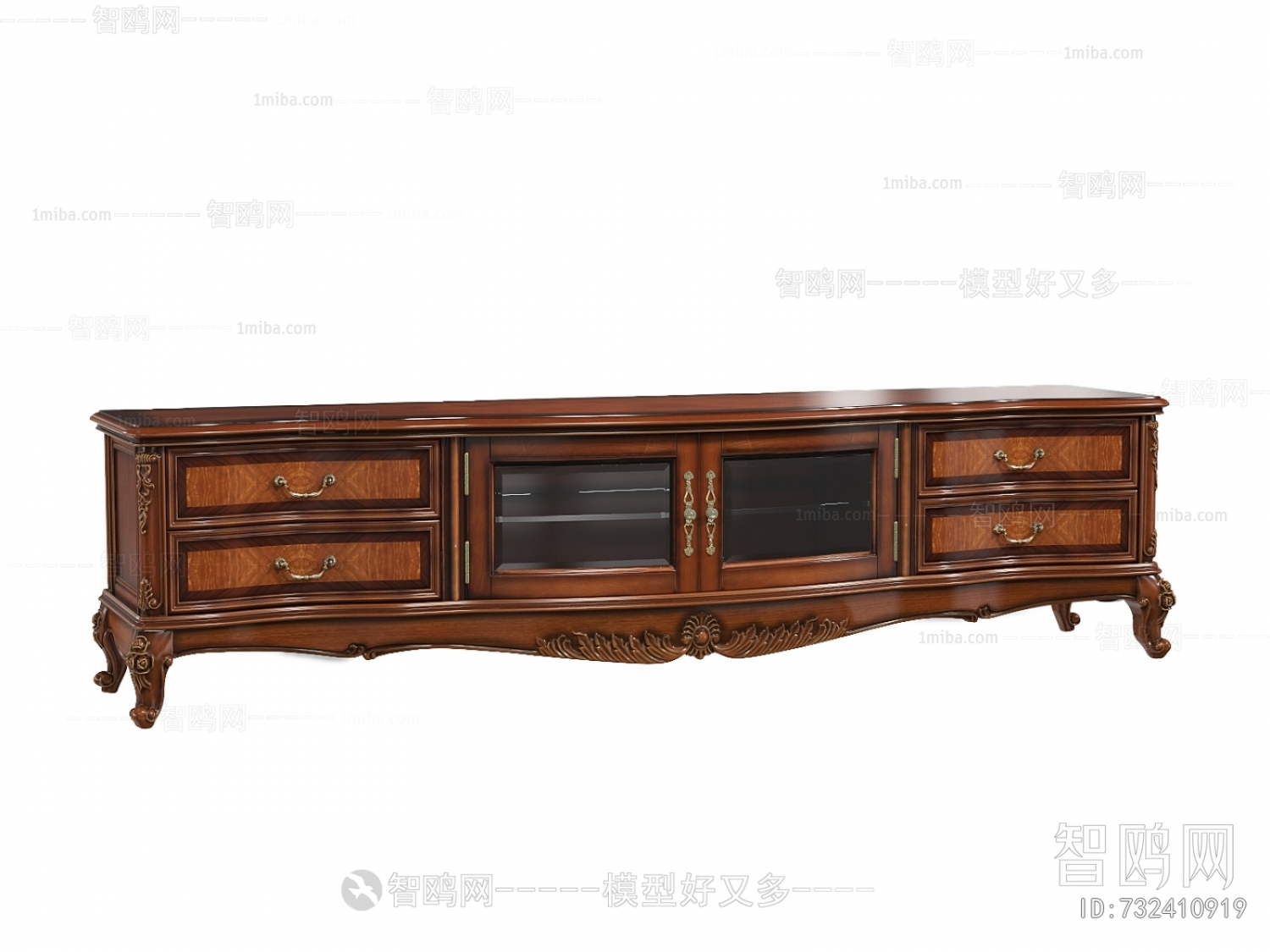 European Style Classical Style TV Cabinet