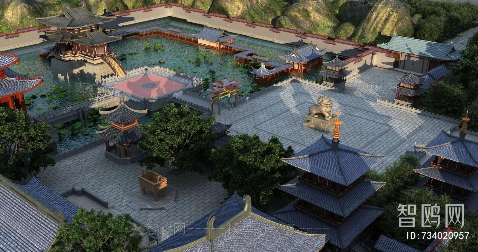 Chinese Style Ancient Architectural Buildings