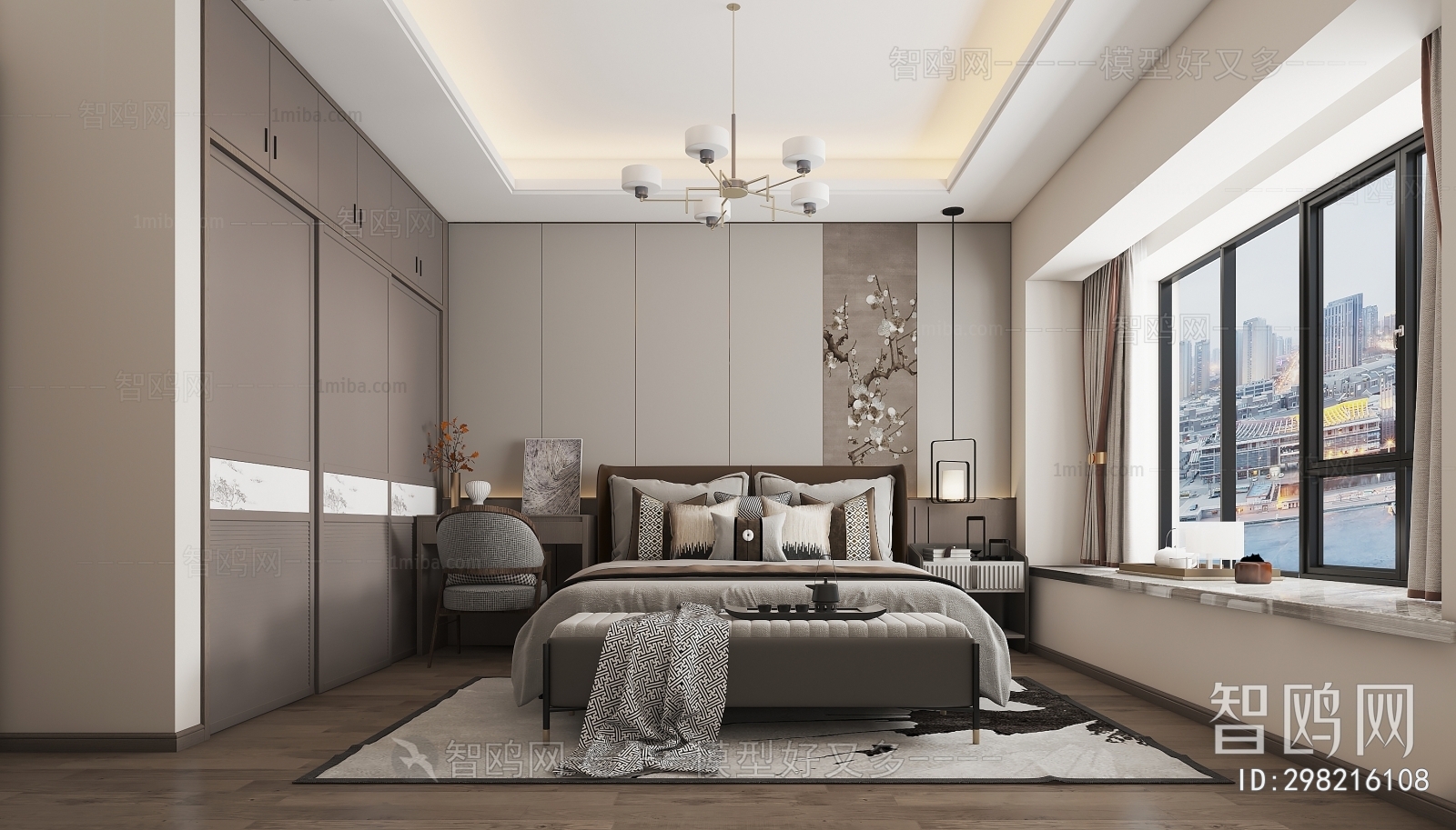 New Chinese Style Bedroom