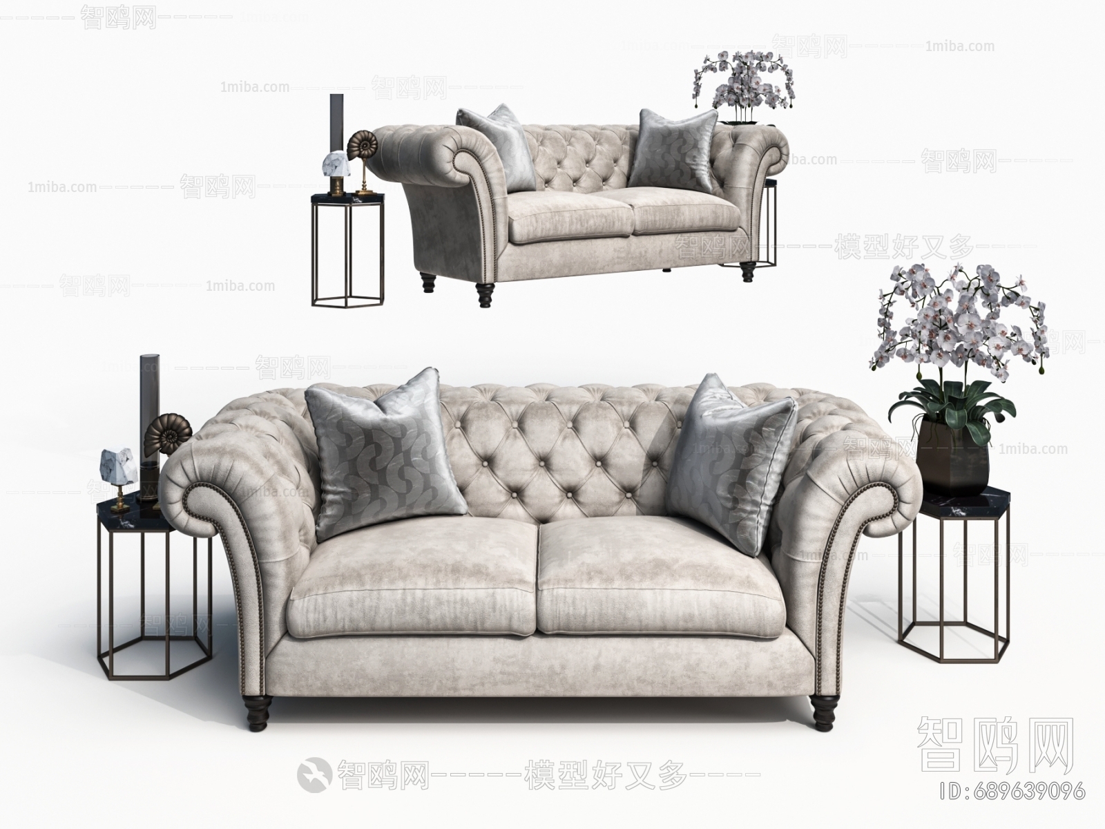 Simple European Style A Sofa For Two