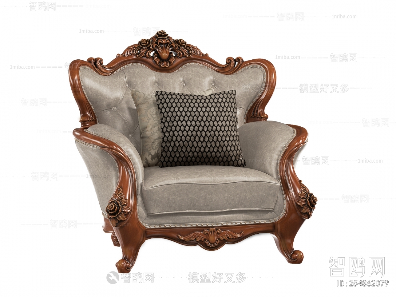 European Style Classical Style Single Sofa