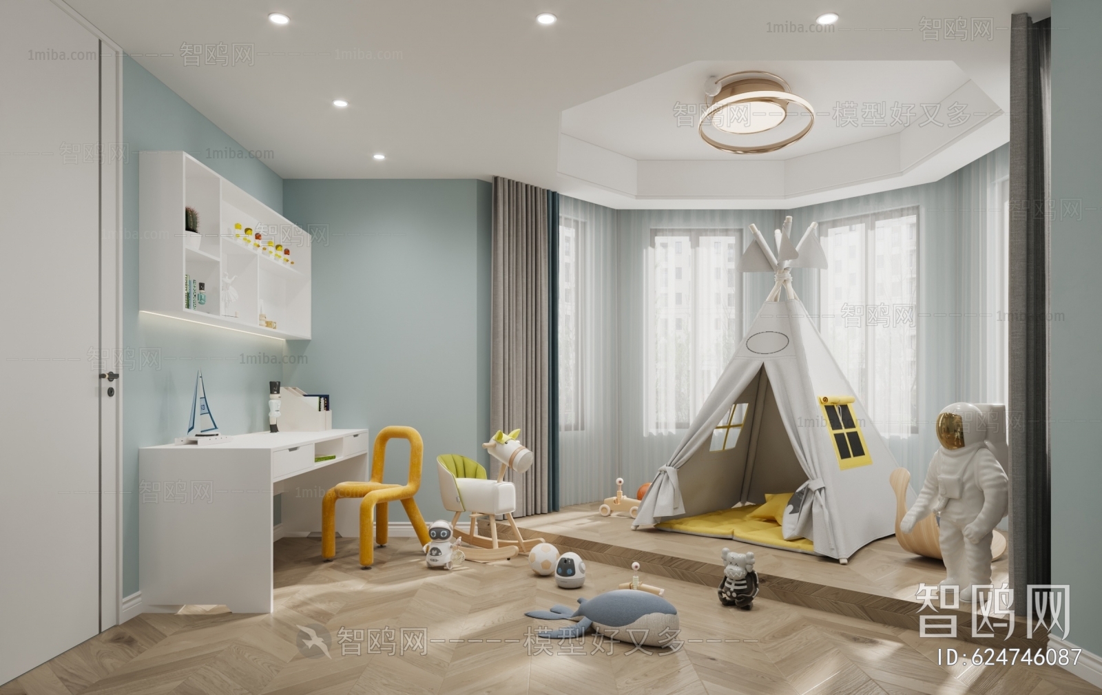 Modern Children's Room Activity Room