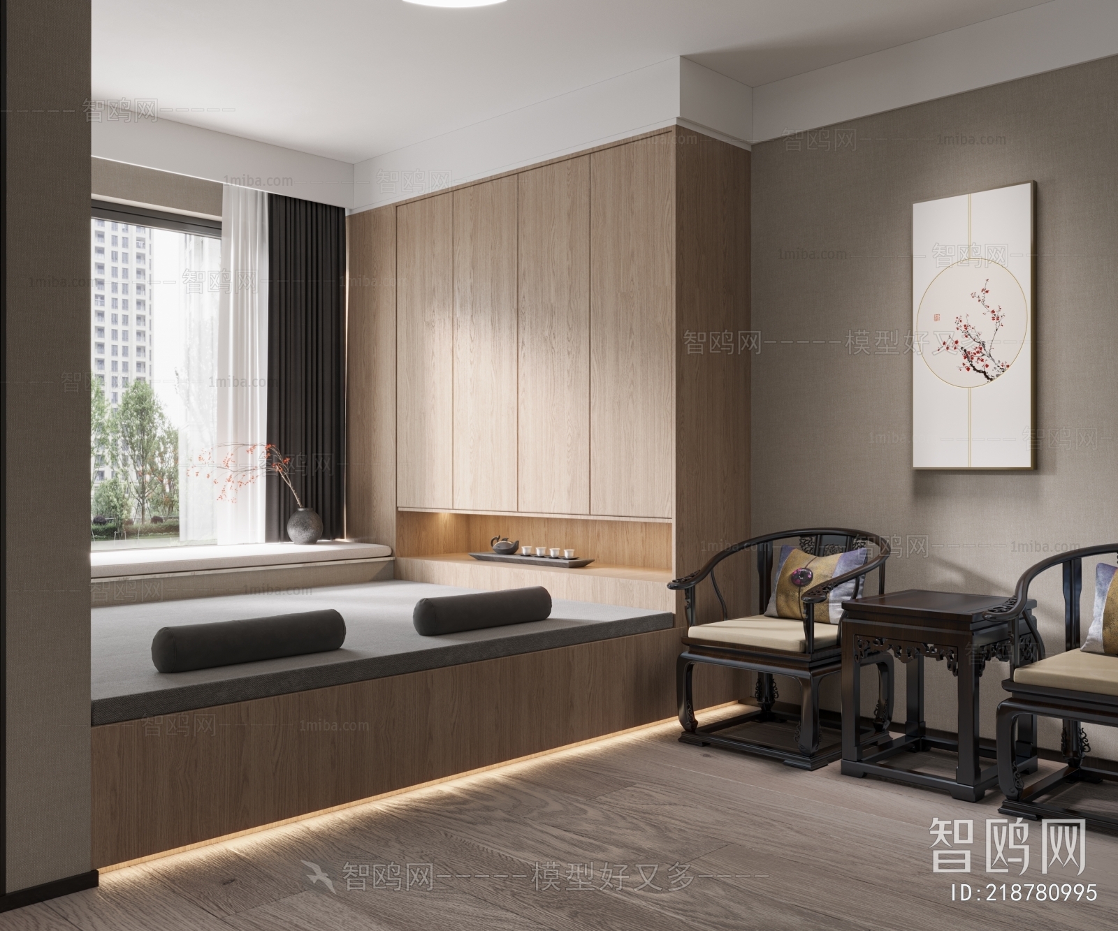 New Chinese Style Bedroom