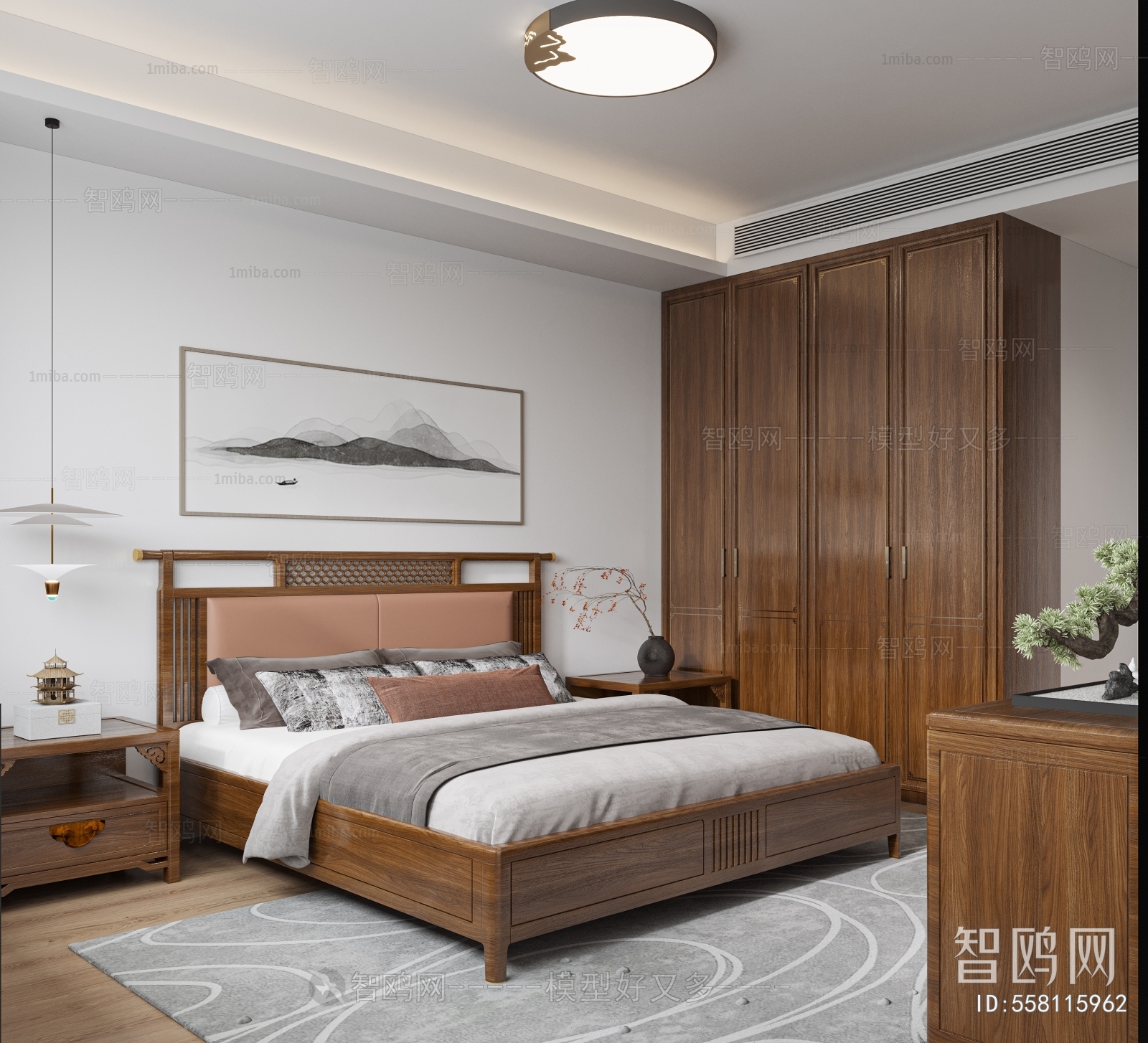 New Chinese Style Bedroom