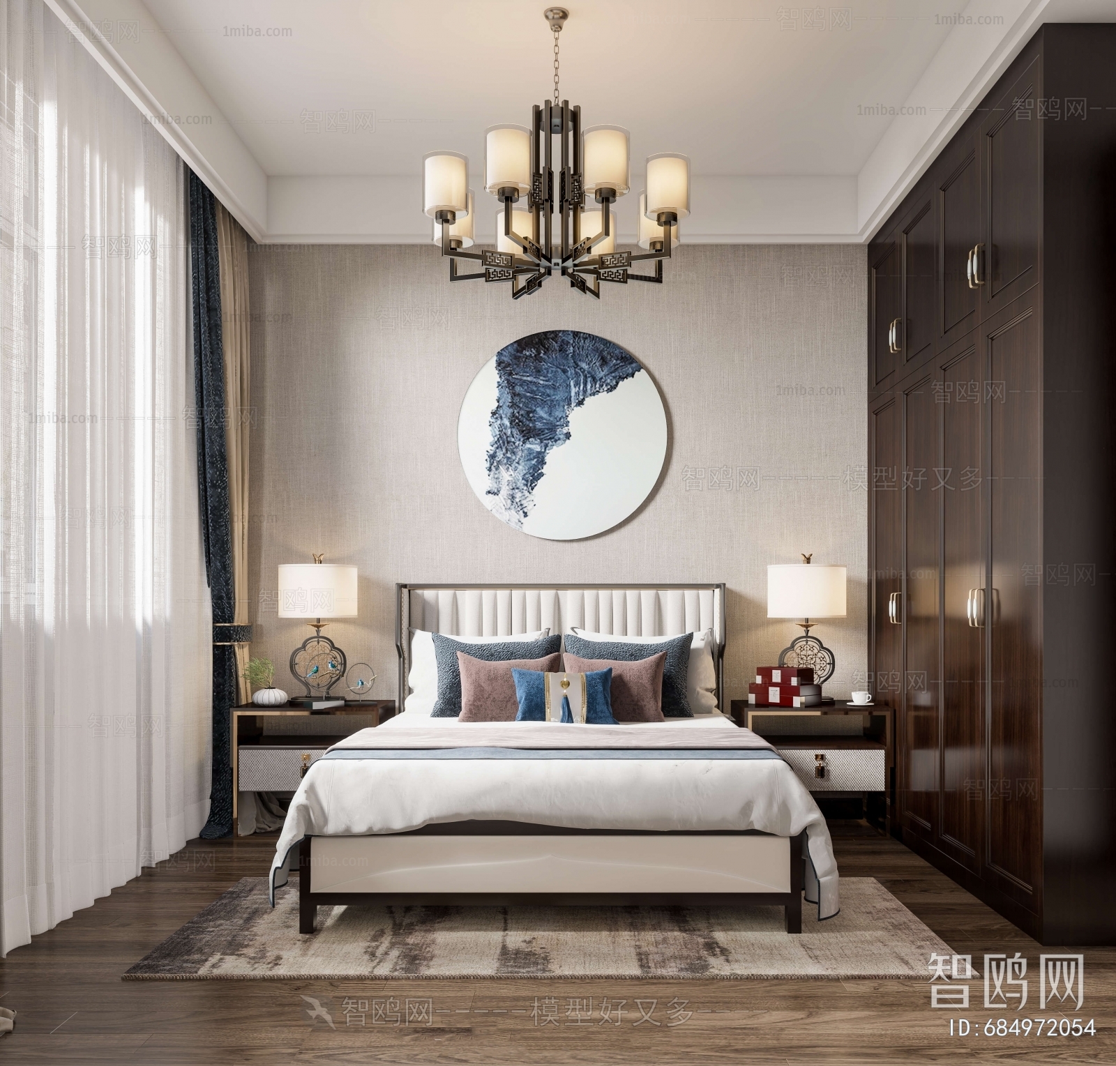 New Chinese Style Bedroom