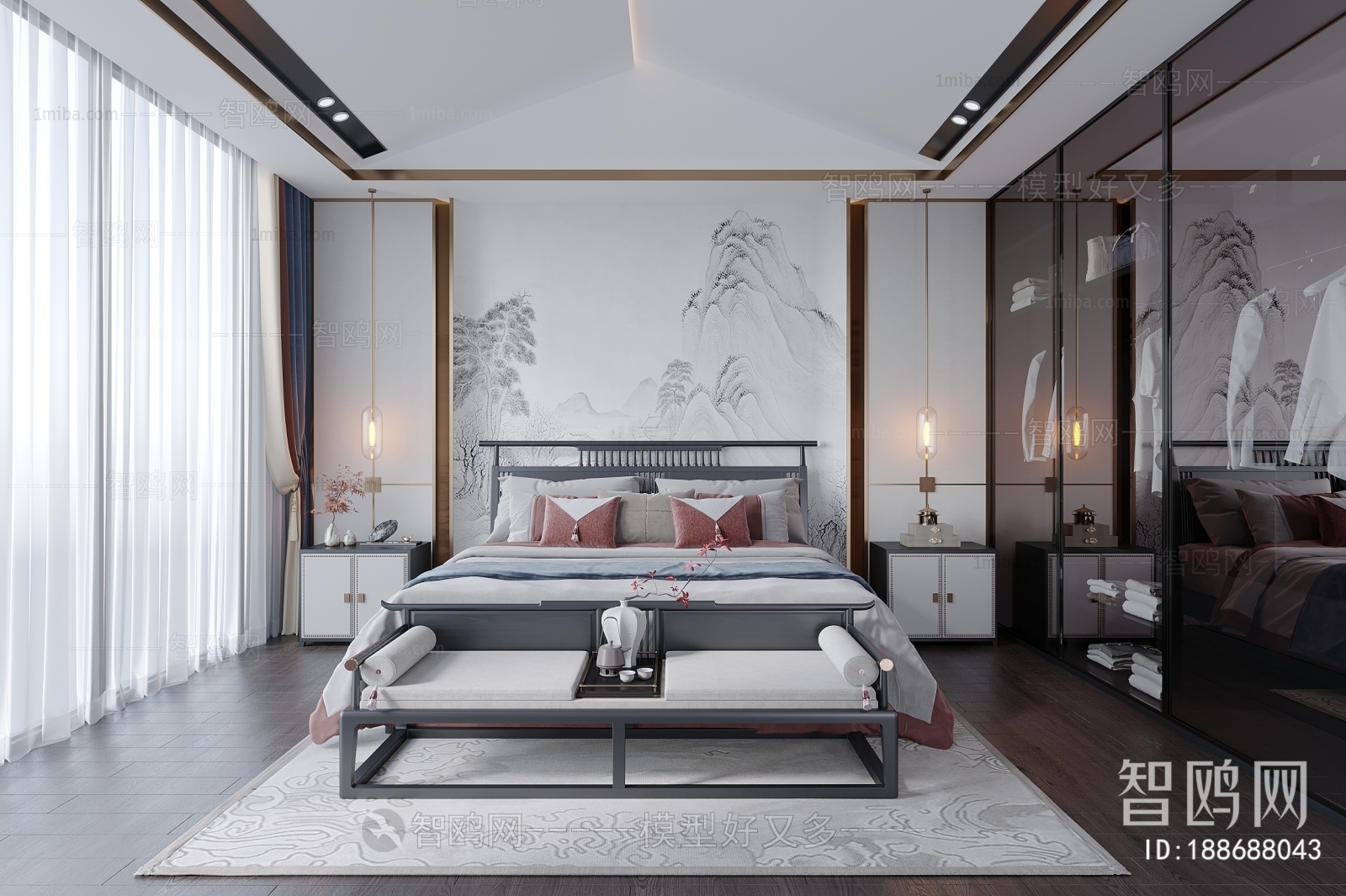 New Chinese Style Bedroom