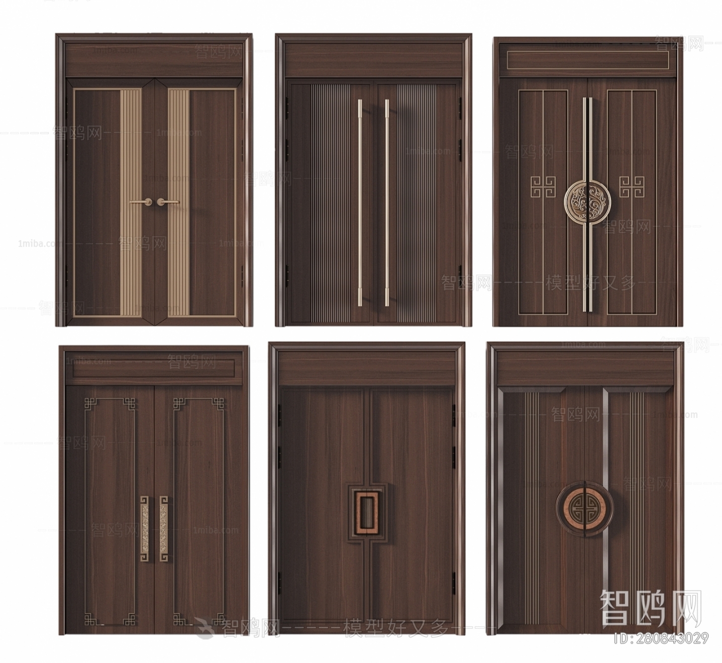 New Chinese Style Double Door