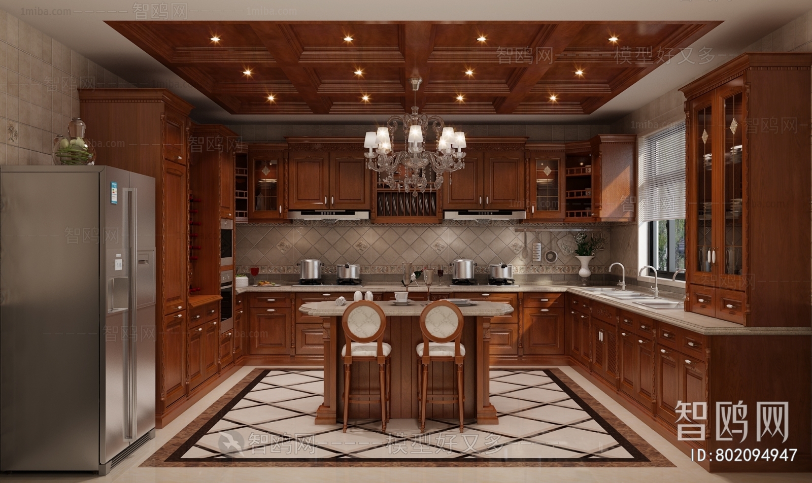 New Classical Style Open Kitchen