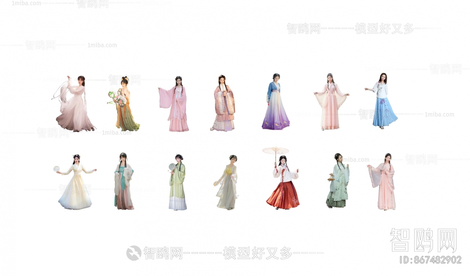 中式古典汉服美女女人