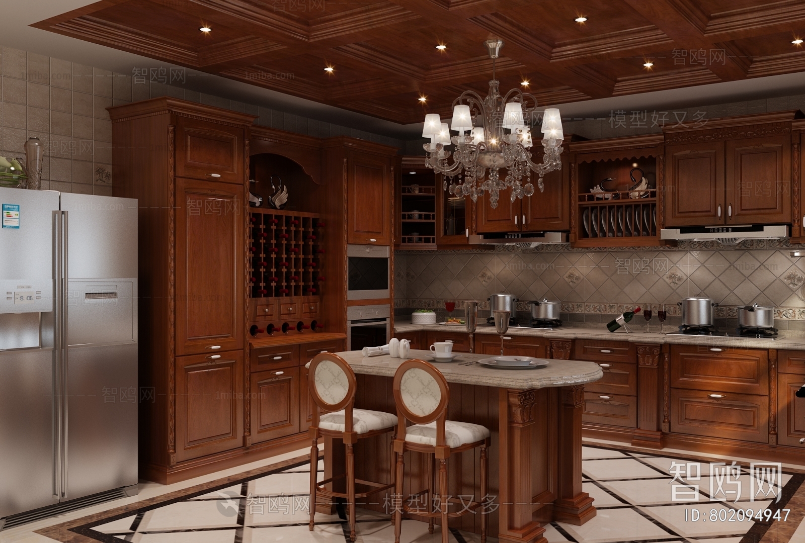New Classical Style Open Kitchen