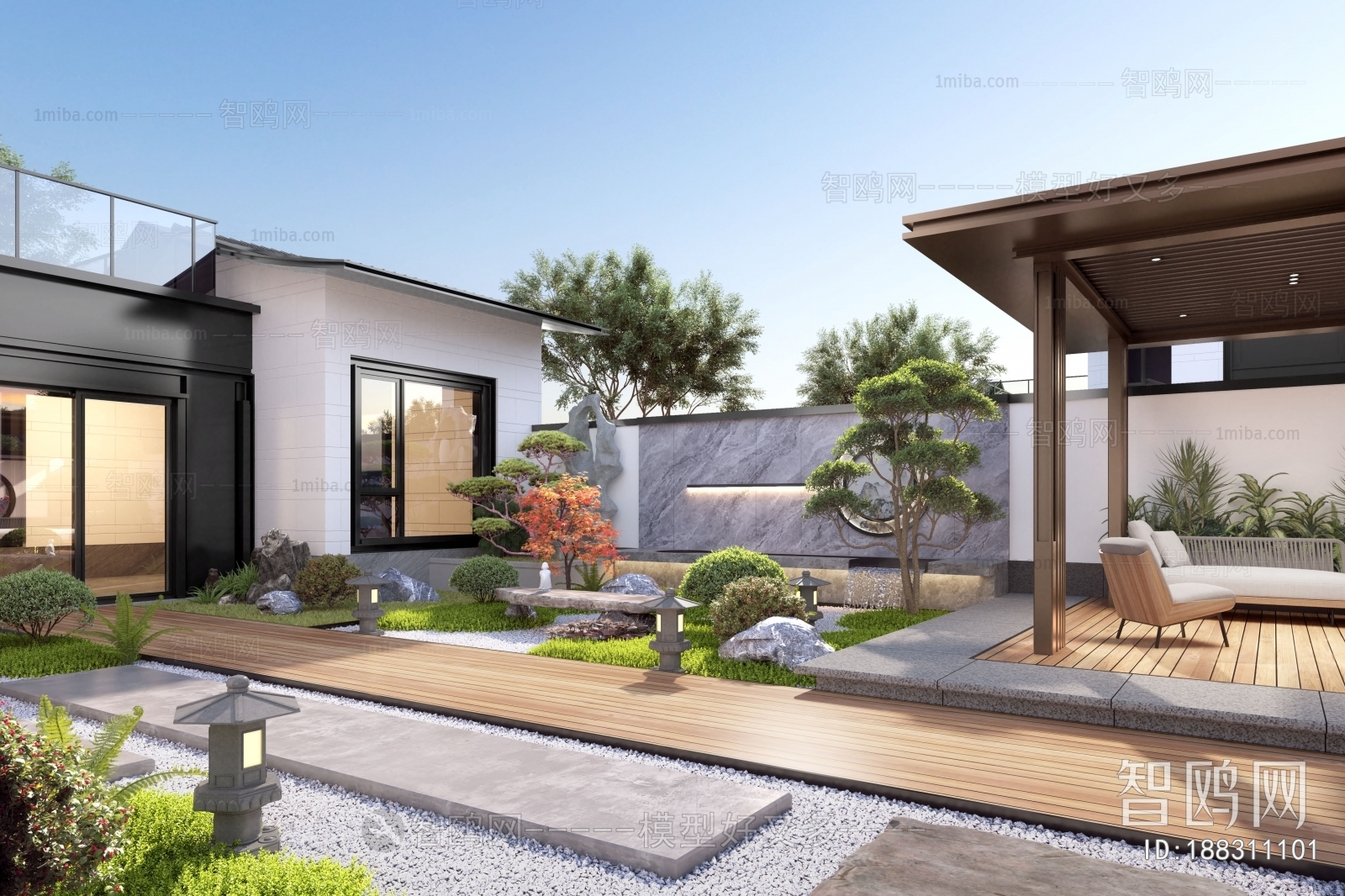 New Chinese Style Courtyard/landscape