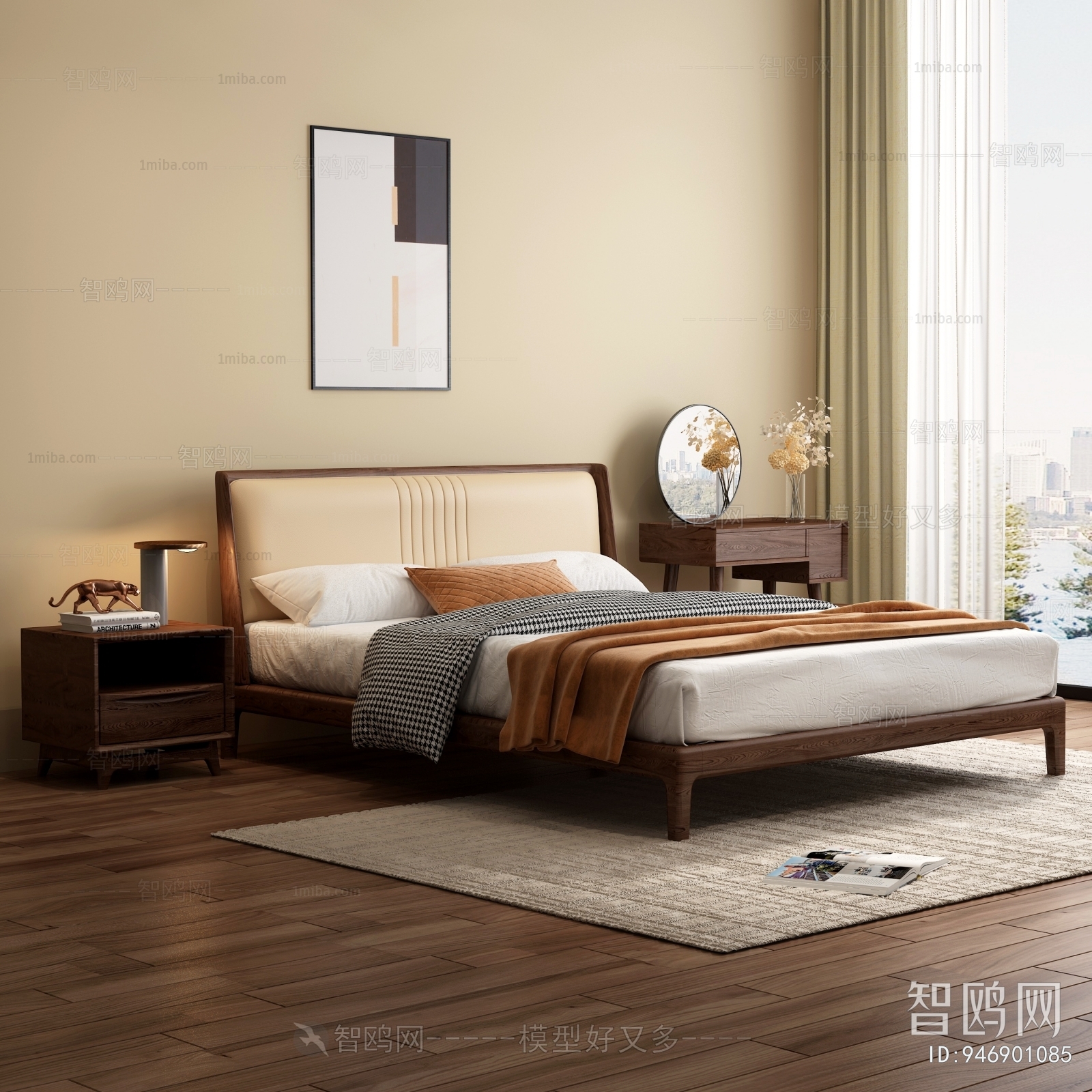 New Chinese Style Double Bed