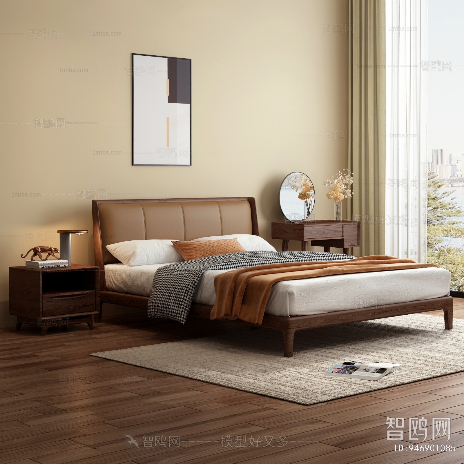 New Chinese Style Double Bed