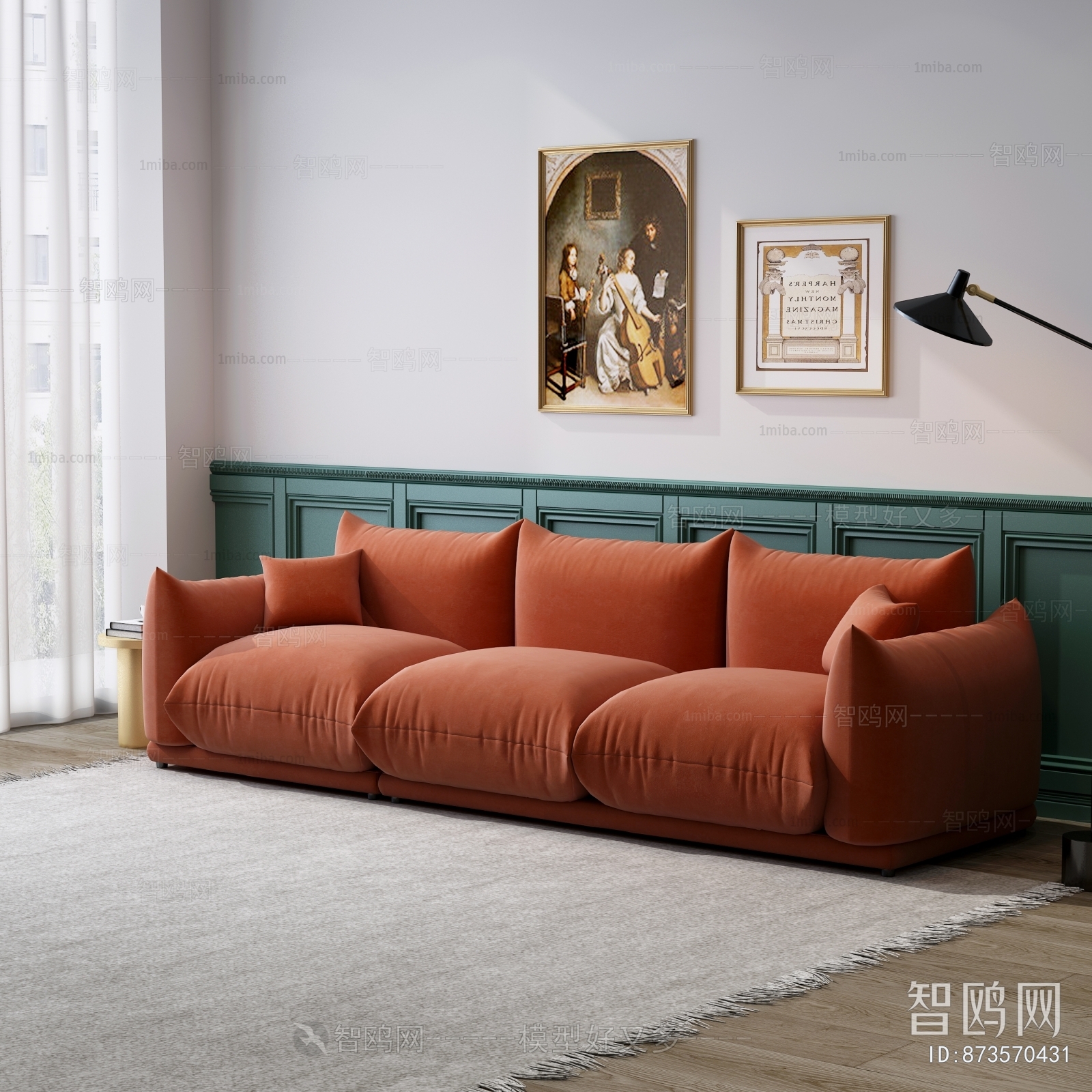 Modern Three-seat Sofa