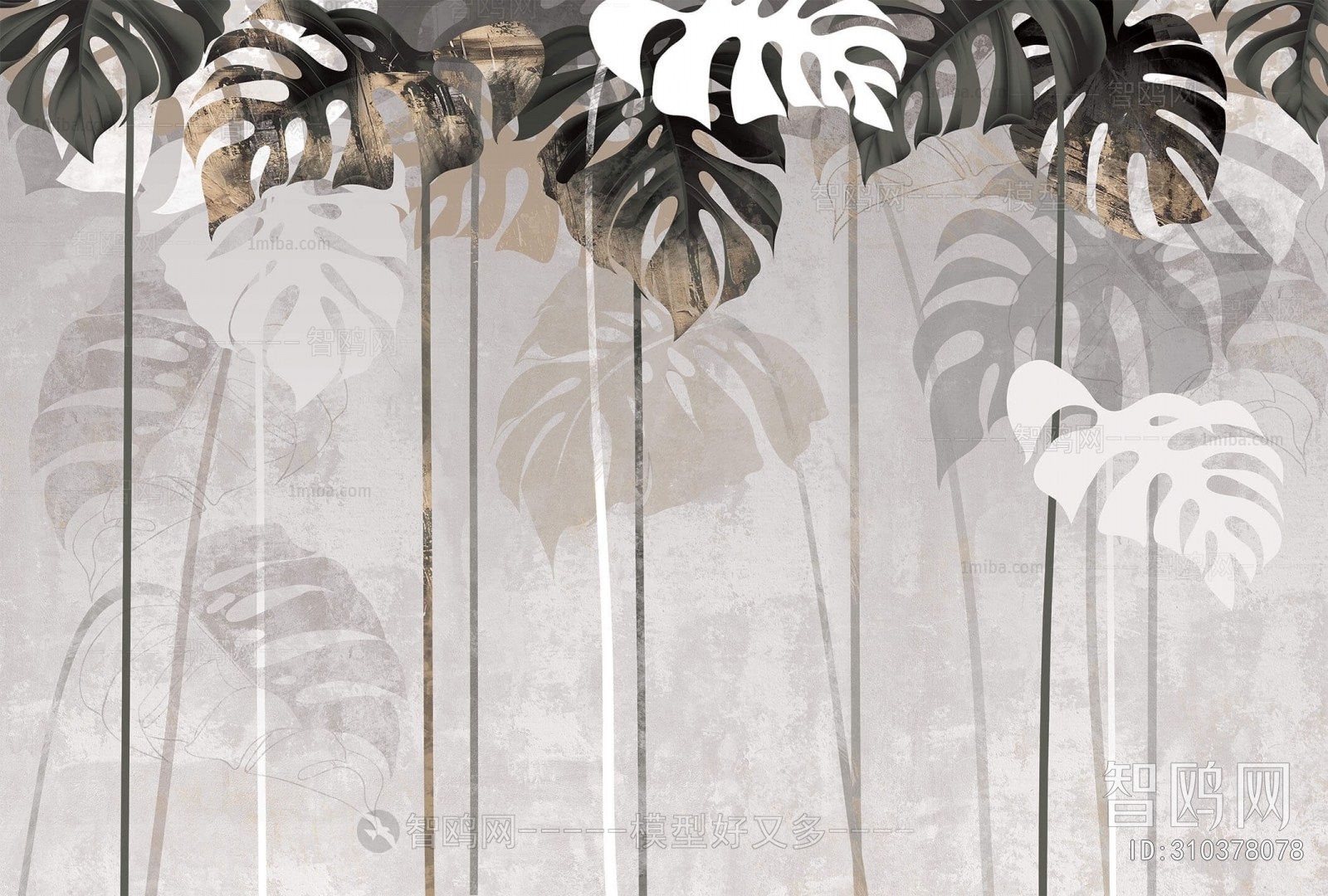 Animal And Plant Pattern Wallpaper