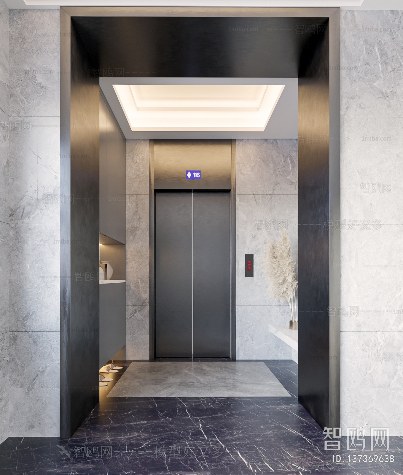 Modern Office Elevator Hall