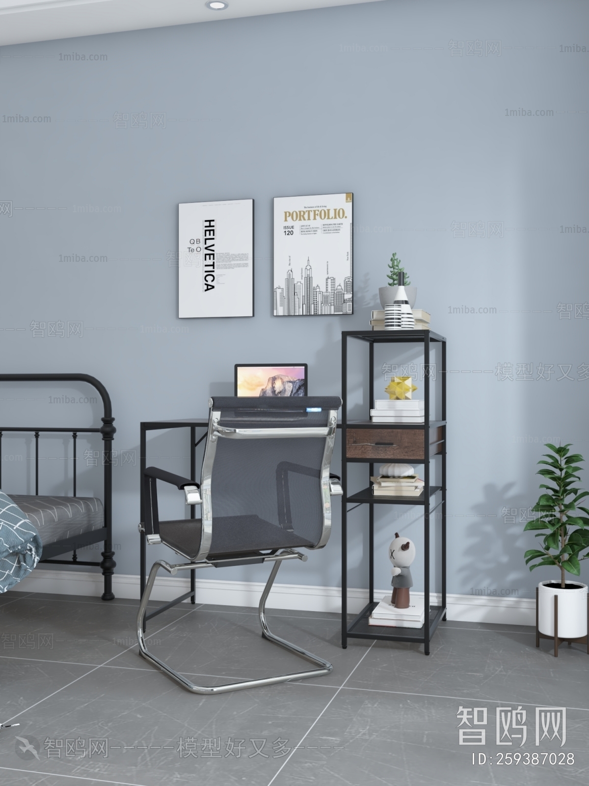 Industrial Style Computer Desk And Chair