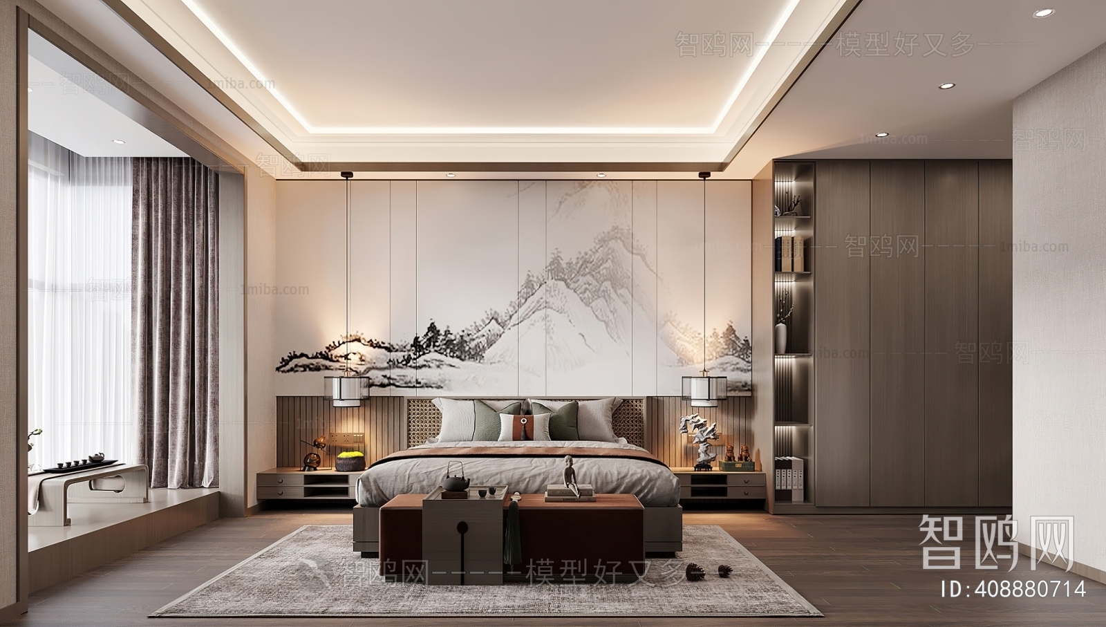 New Chinese Style Bedroom