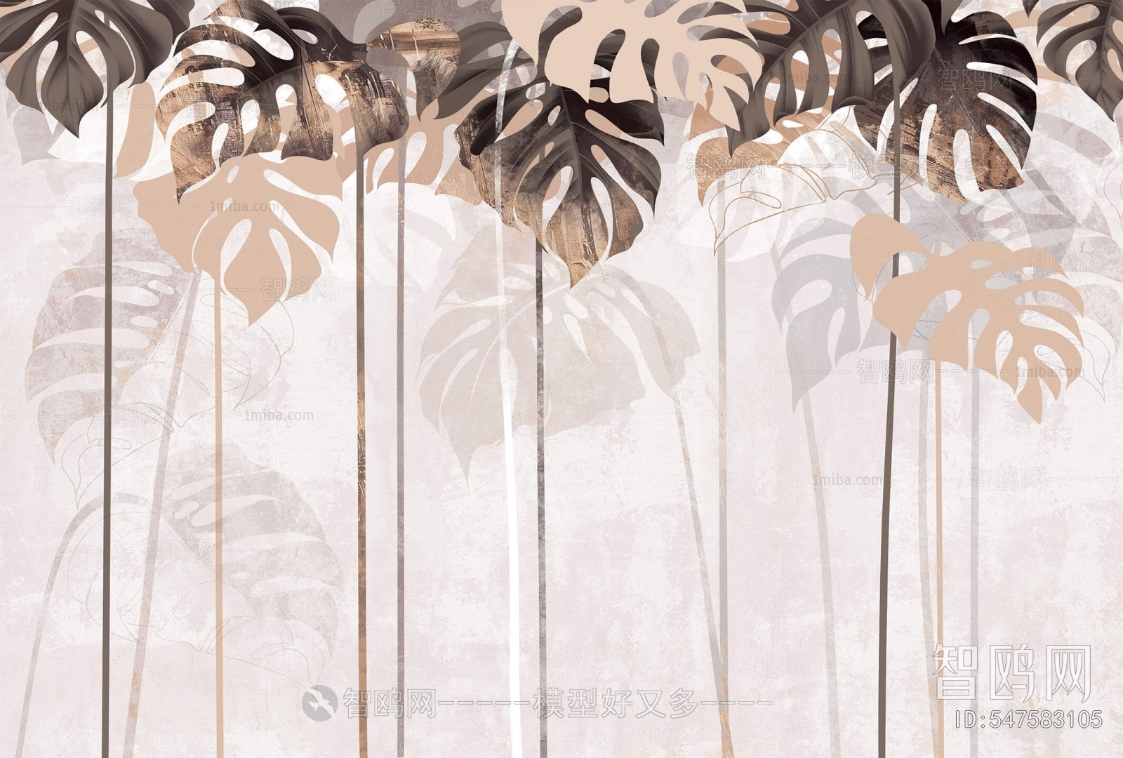 Animal And Plant Pattern Wallpaper