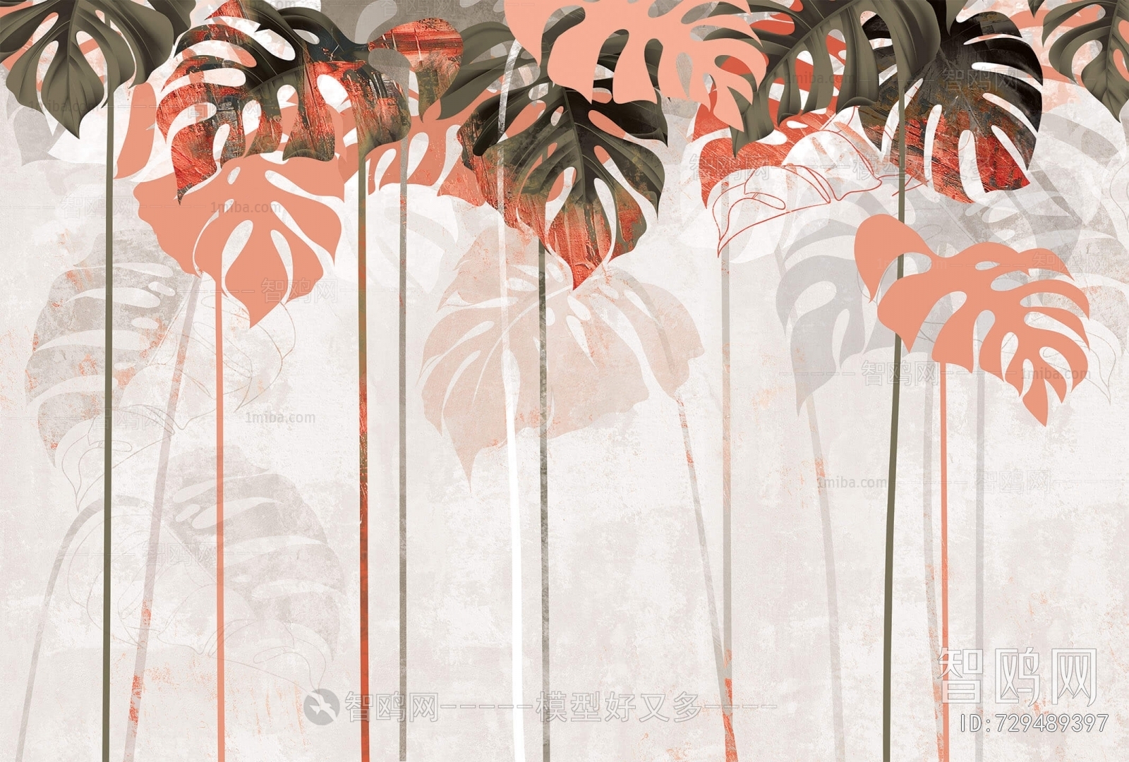 Animal And Plant Pattern Wallpaper